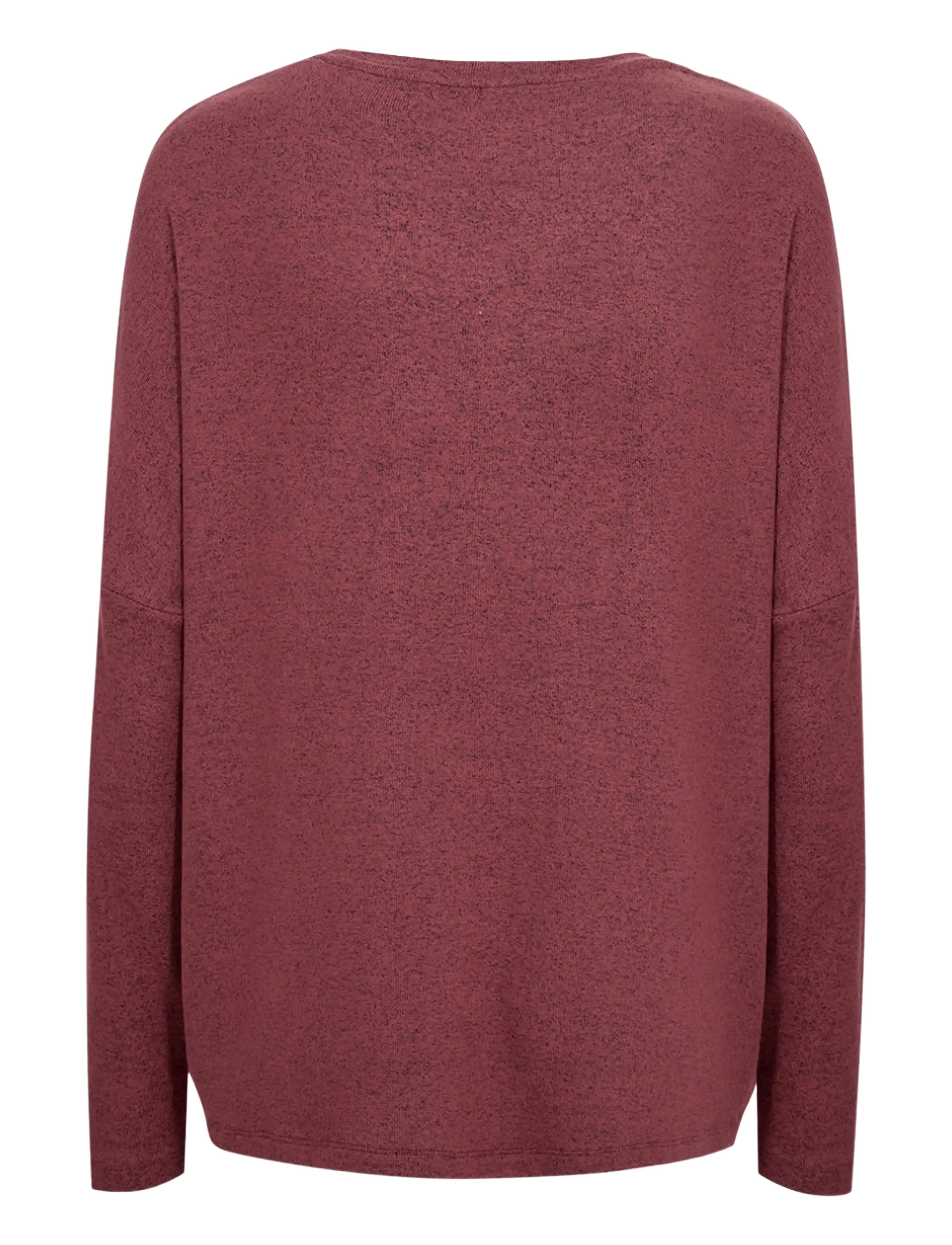 Soyaconcept - SC-BIARA - long-sleeved tops - 94985 oxblood red mel - 2