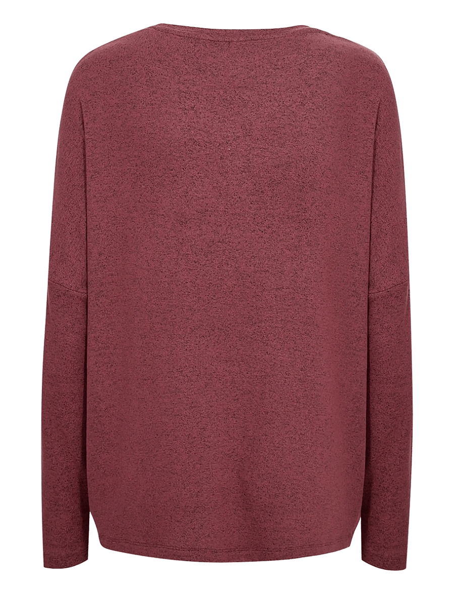 Soyaconcept - SC-BIARA - long-sleeved tops - 94985 oxblood red mel - 2