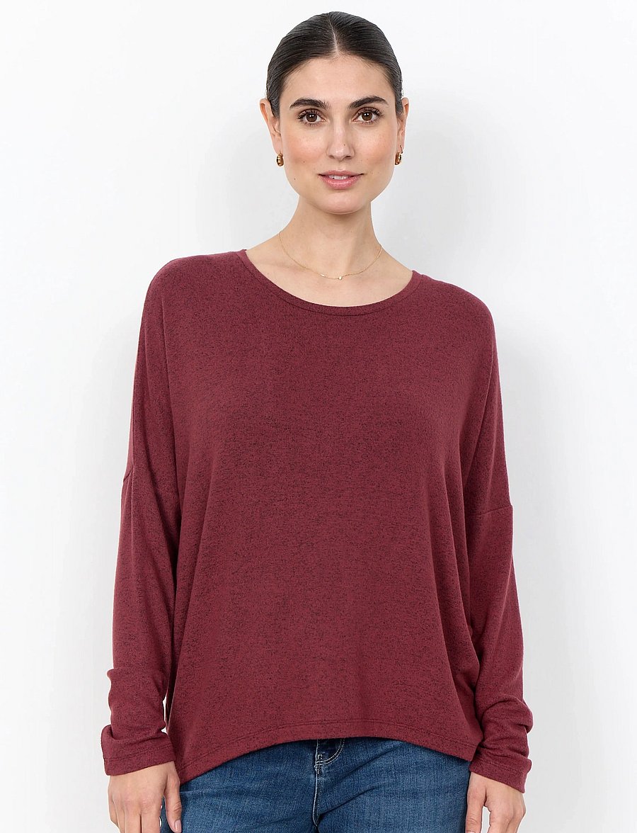Soyaconcept - SC-BIARA - long-sleeved tops - 94985 oxblood red mel - 0