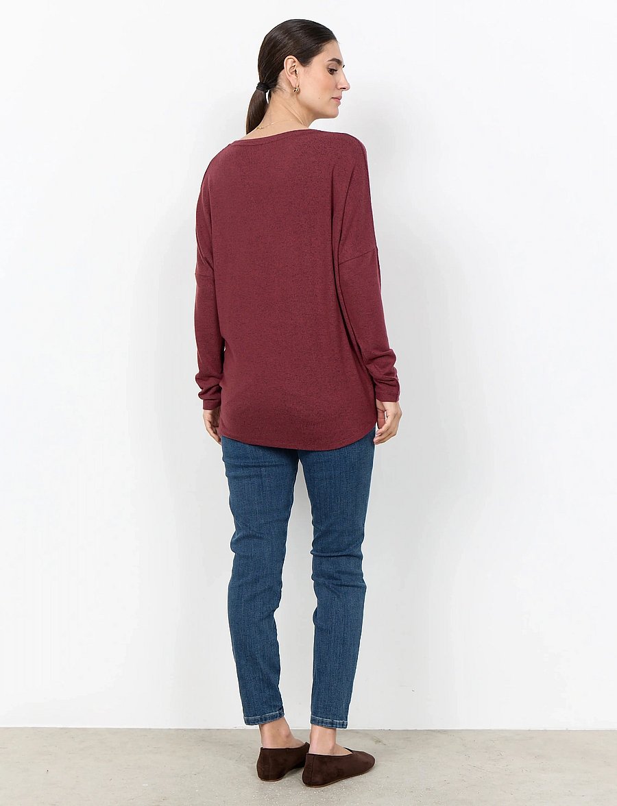 Soyaconcept - SC-BIARA - long-sleeved tops - 94985 oxblood red mel - 4