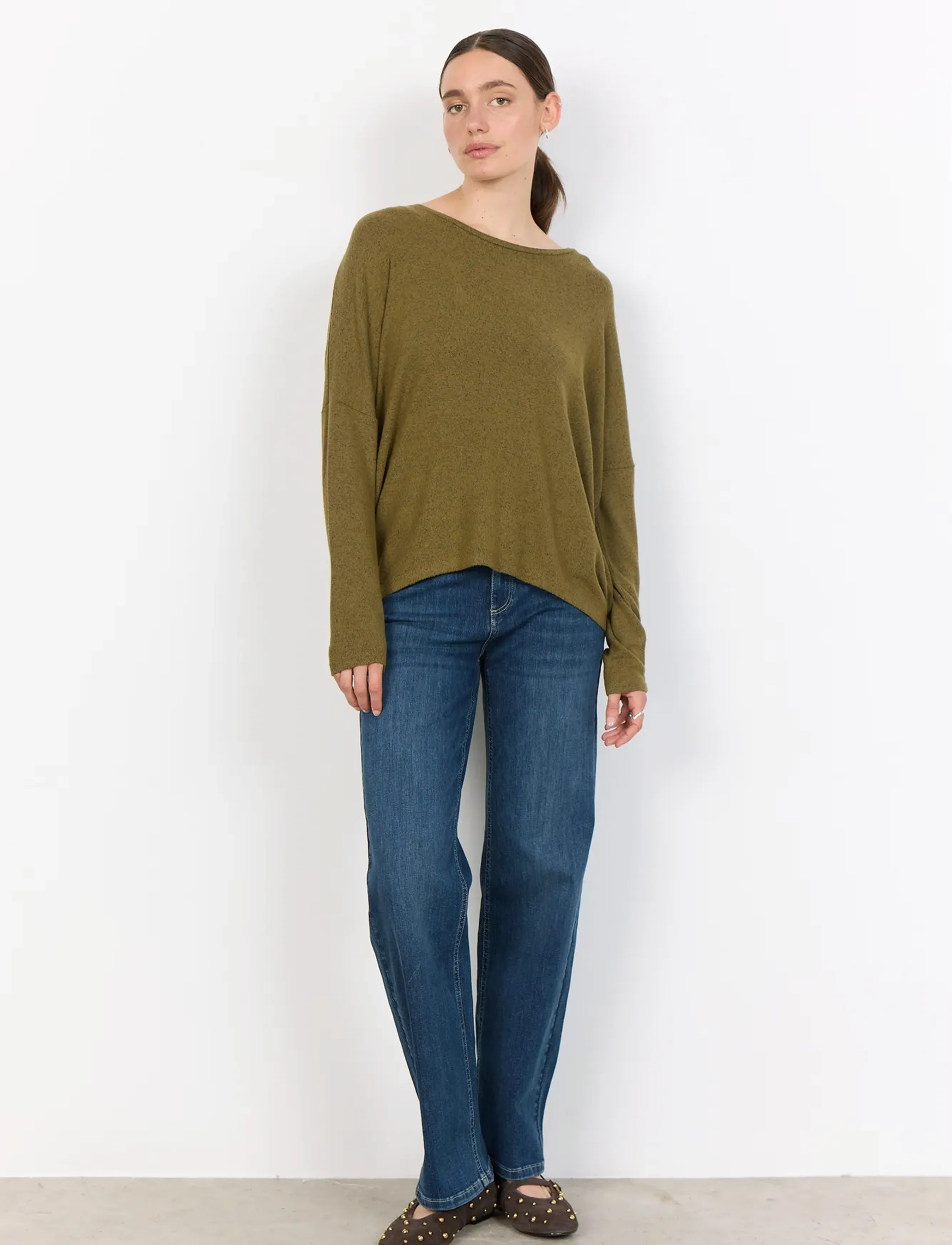 Soyaconcept - SC-BIARA - långärmade toppar - 97230 misty olive mel - 4
