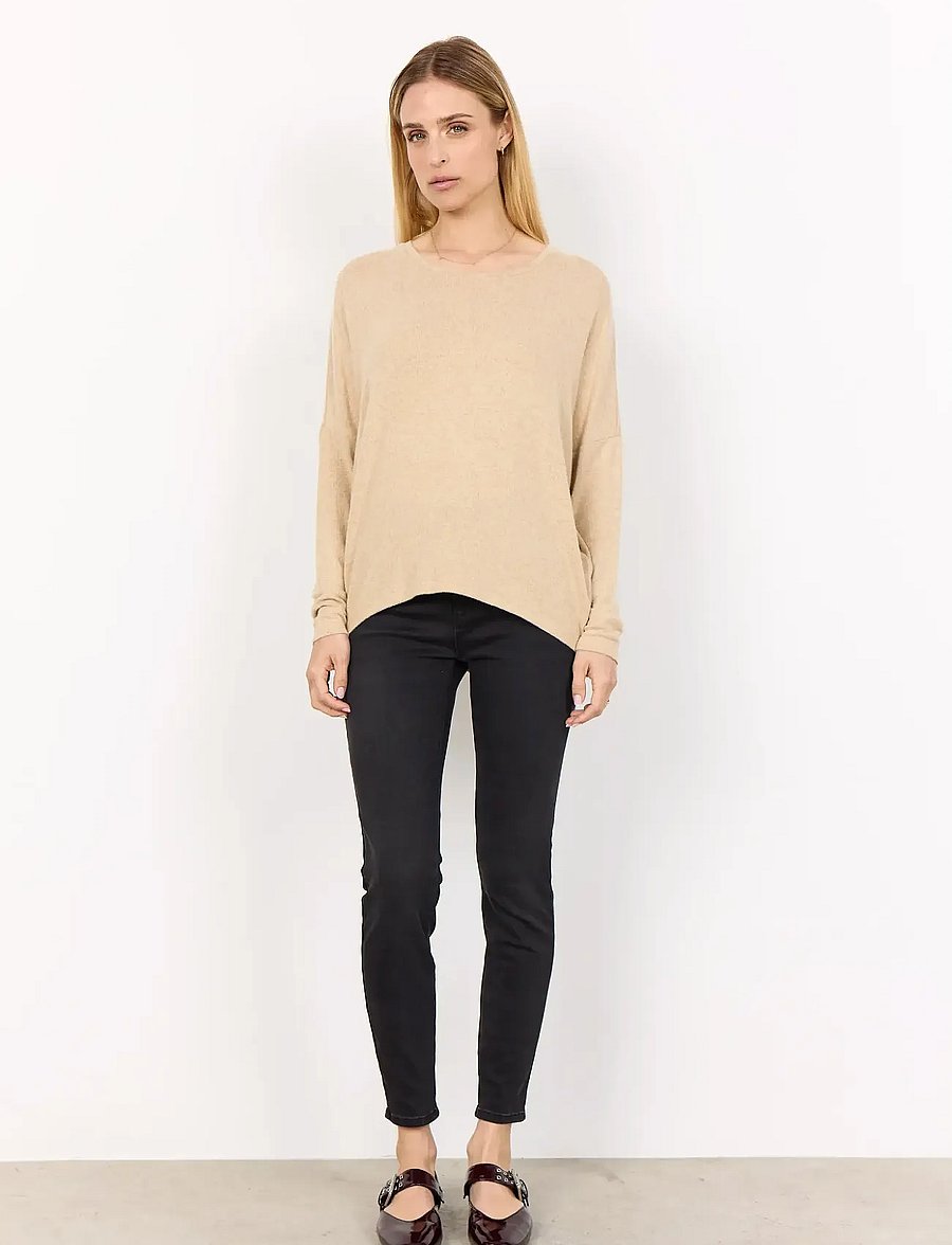 Soyaconcept - SC-BIARA - langærmede toppe - 98008 sand melange - 4