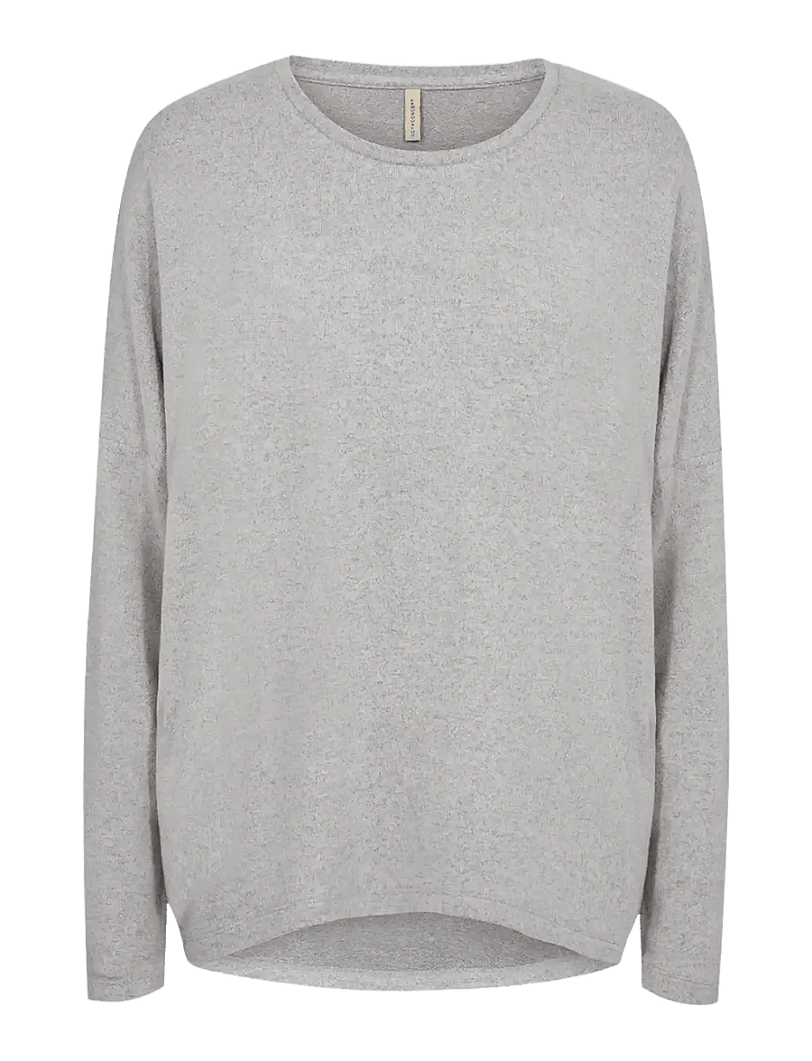 Soyaconcept - SC-BIARA - långärmade toppar - 99470 med. grey melange - 1