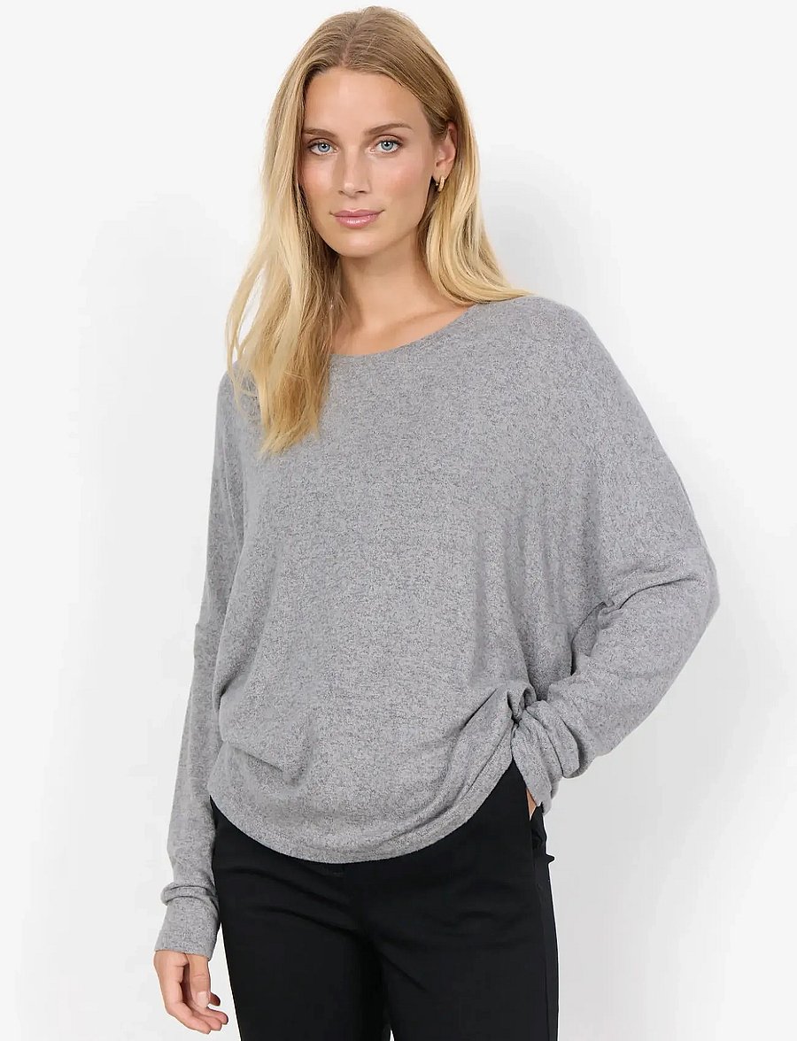 Soyaconcept - SC-BIARA - långärmade toppar - 99470 med. grey melange - 0