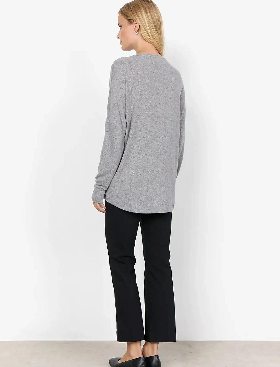 Soyaconcept - SC-BIARA - långärmade toppar - 99470 med. grey melange - 3