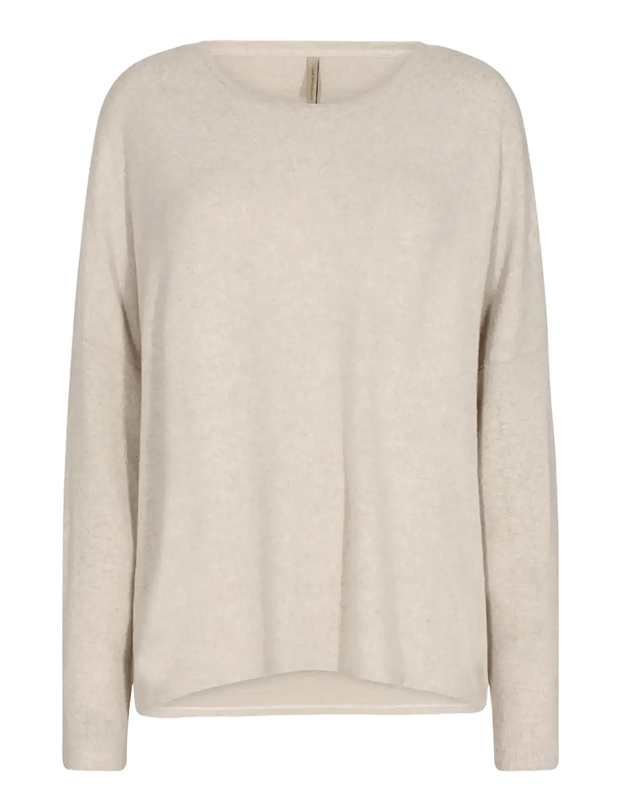 Soyaconcept - SC-BIARA - long-sleeved tops - cream melange - 1