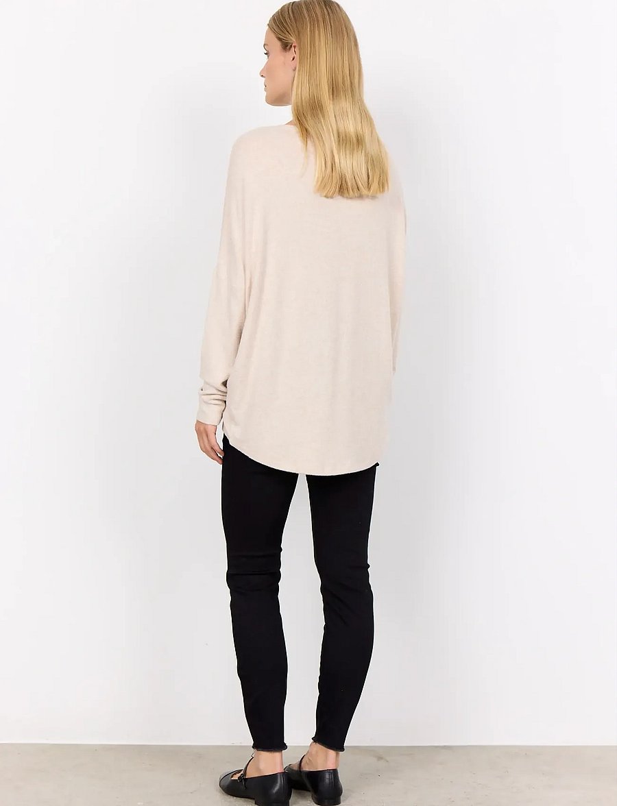 Soyaconcept - SC-BIARA - long-sleeved tops - cream melange - 3