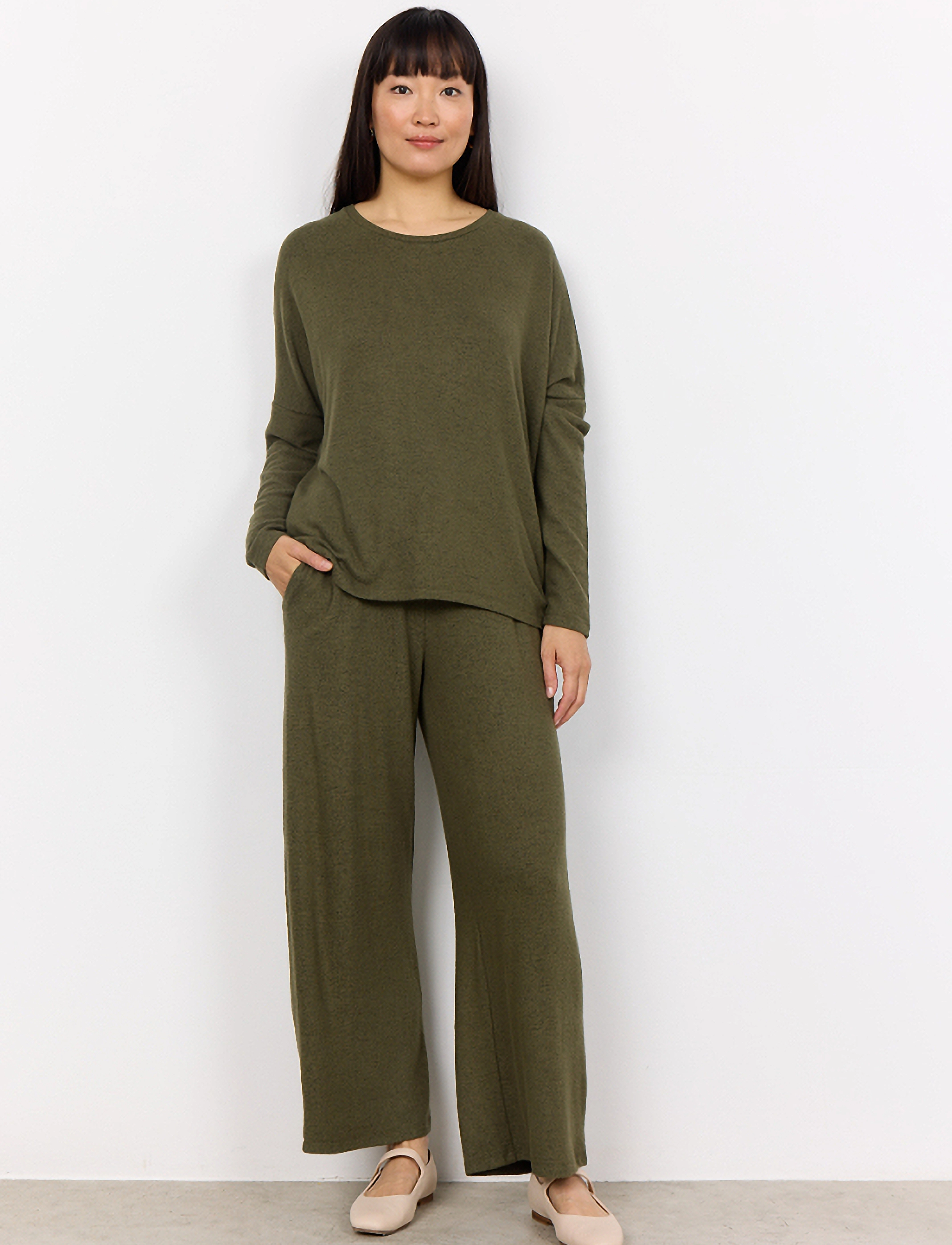 Soyaconcept - SC-BIARA - langärmlige tops - olive melange - 3
