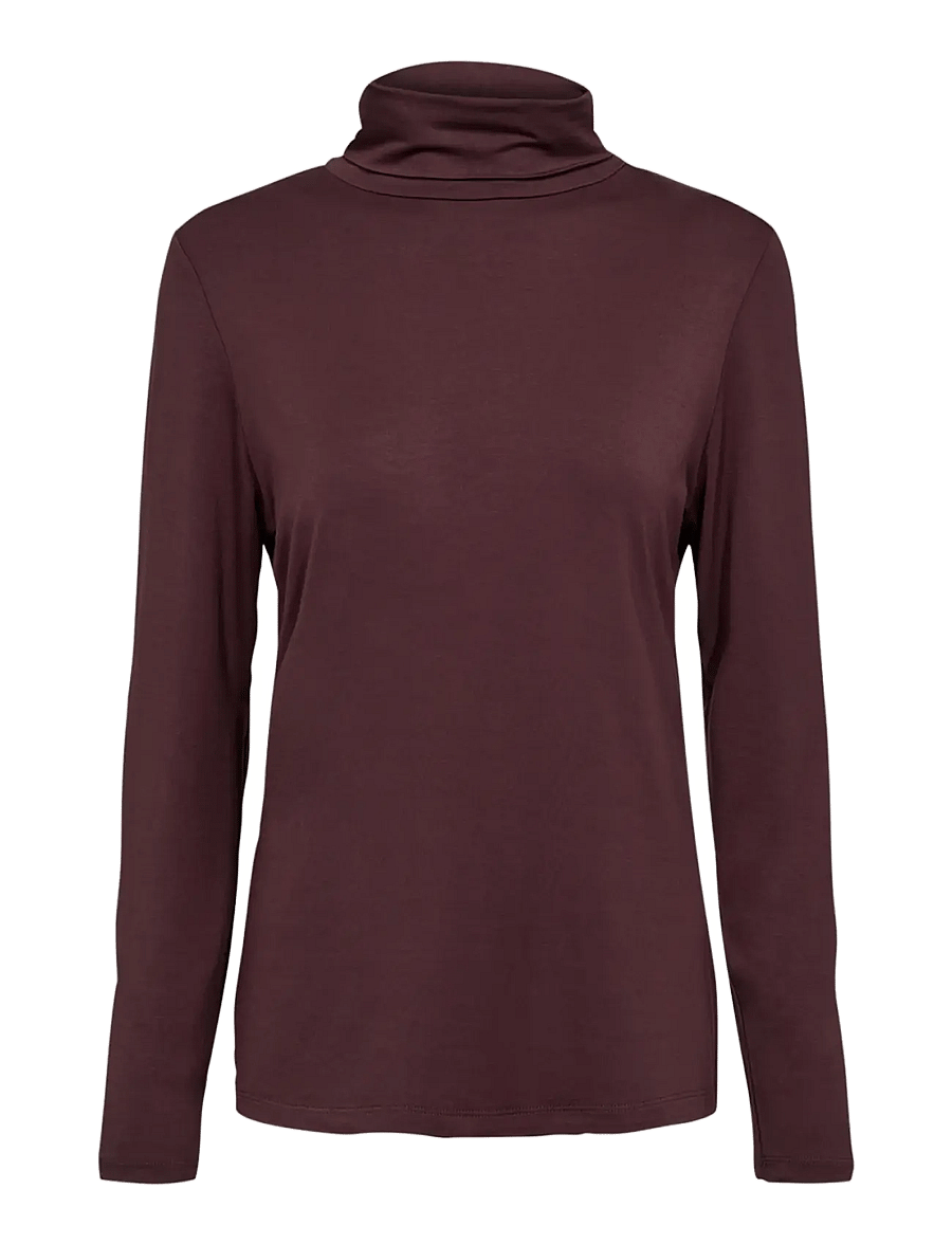 Soyaconcept - SC-MARICA - langärmlige tops - 8980 chocolate plum - 1