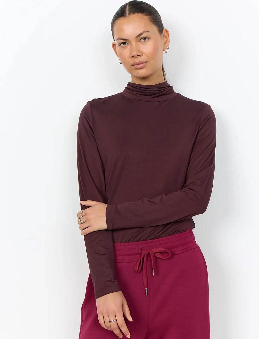 Soyaconcept - SC-MARICA - langärmlige tops - 8980 chocolate plum - 0