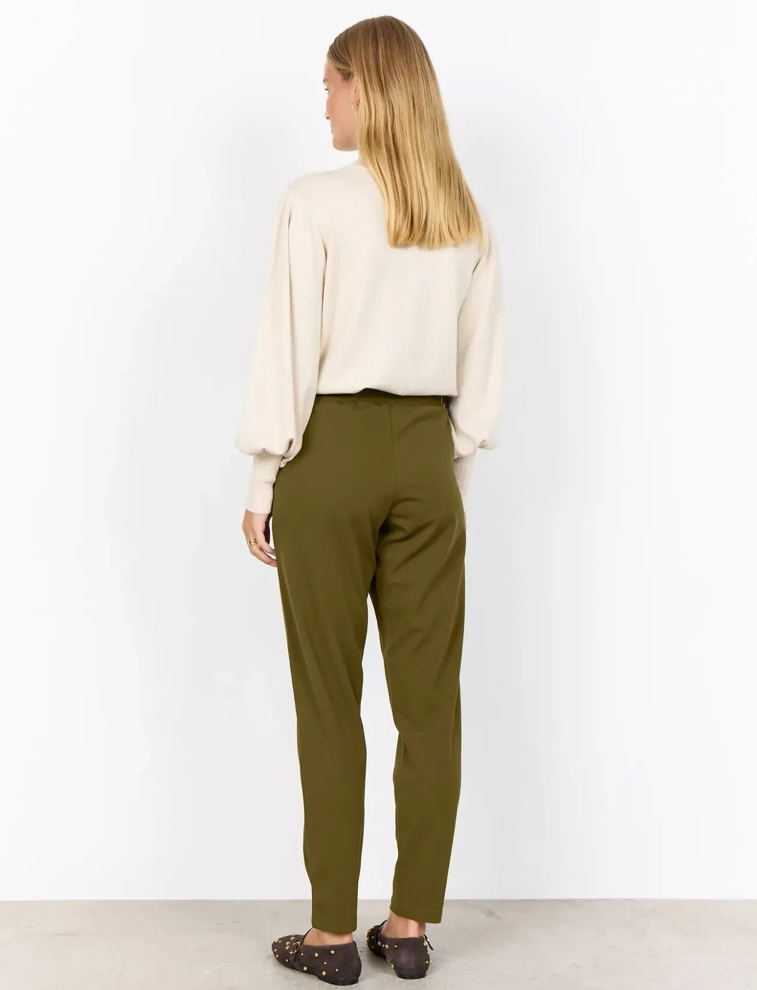 Soyaconcept - SC-SIHAM - straight leg trousers - 7965 dark olive - 3