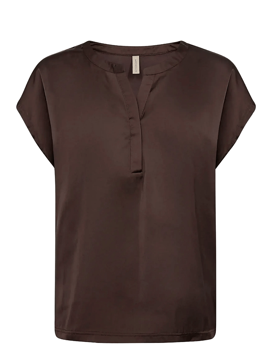 Soyaconcept - SC-THILDE - short-sleeved blouses - 8694 hot fudge - 1