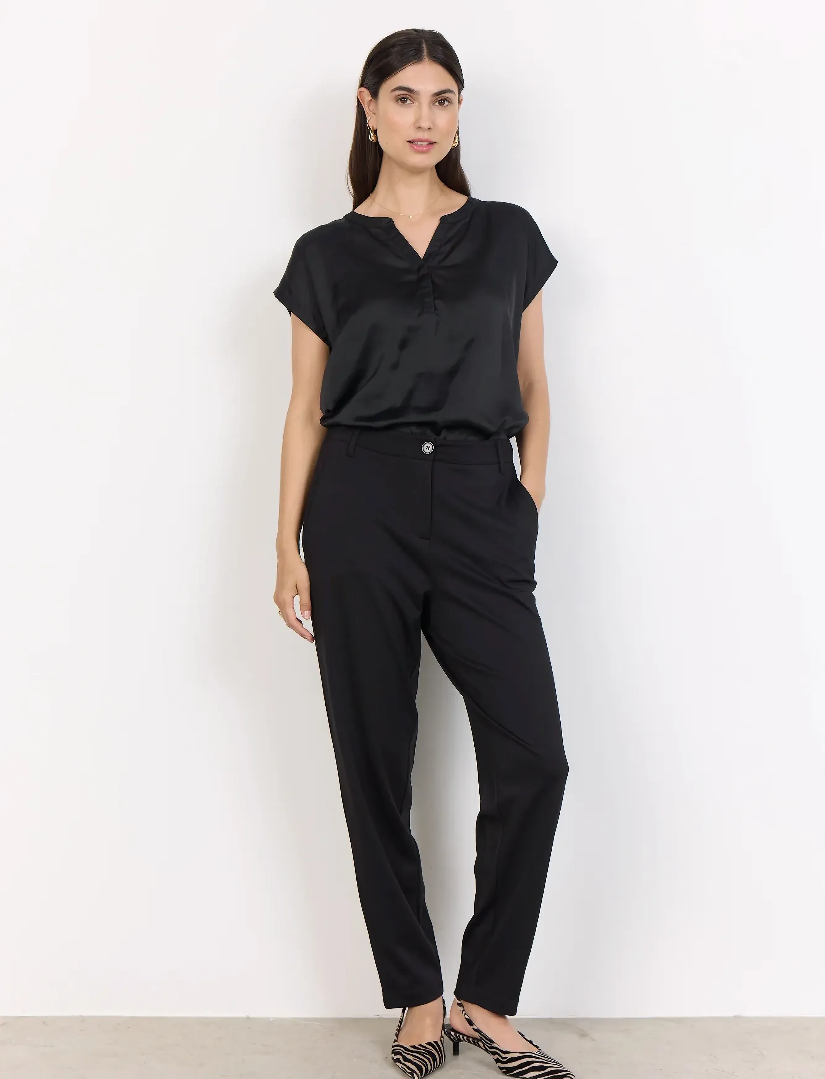 Soyaconcept - SC-THILDE - blūzes ar īsām piedurknēm - black - 4