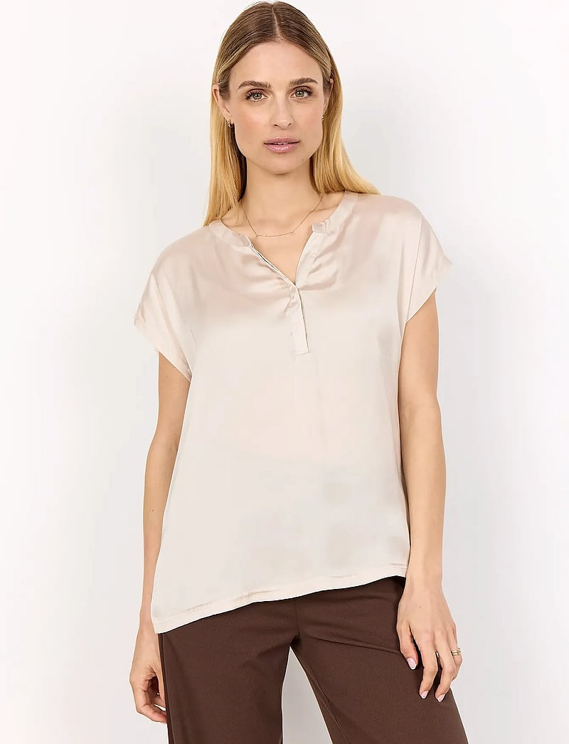 Soyaconcept - SC-THILDE - kortärmade blusar - cream - 0