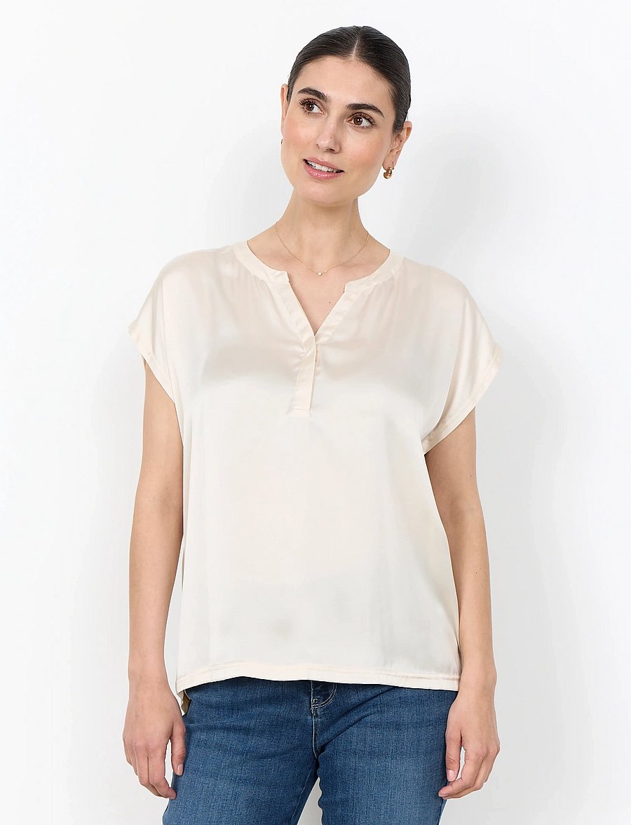 Soyaconcept - SC-THILDE - short-sleeved blouses - cream - 0
