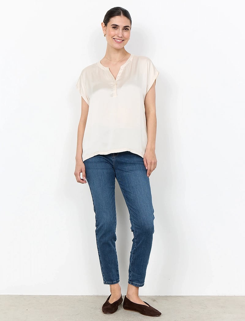 Soyaconcept - SC-THILDE - kurzämlige blusen - cream - 3