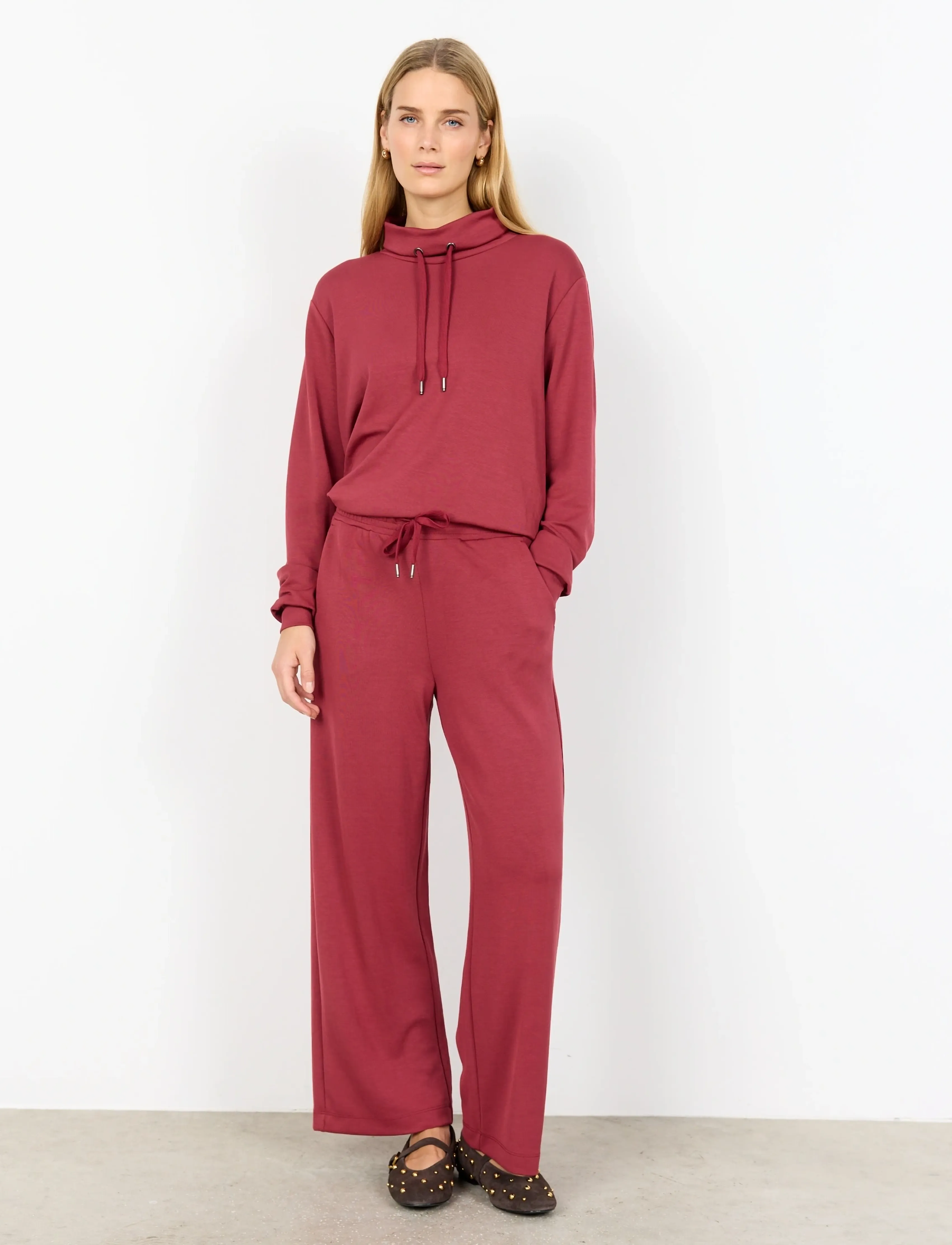 Soyaconcept Sc-Banu, XS, Trousers, Burgunderrot - Joggers, Frauen