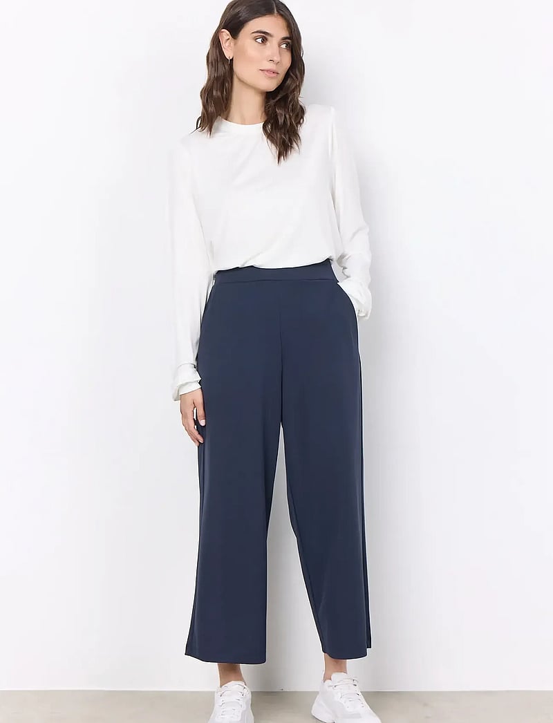 Soyaconcept - SC-SIHAM - wide leg trousers - navy - 0