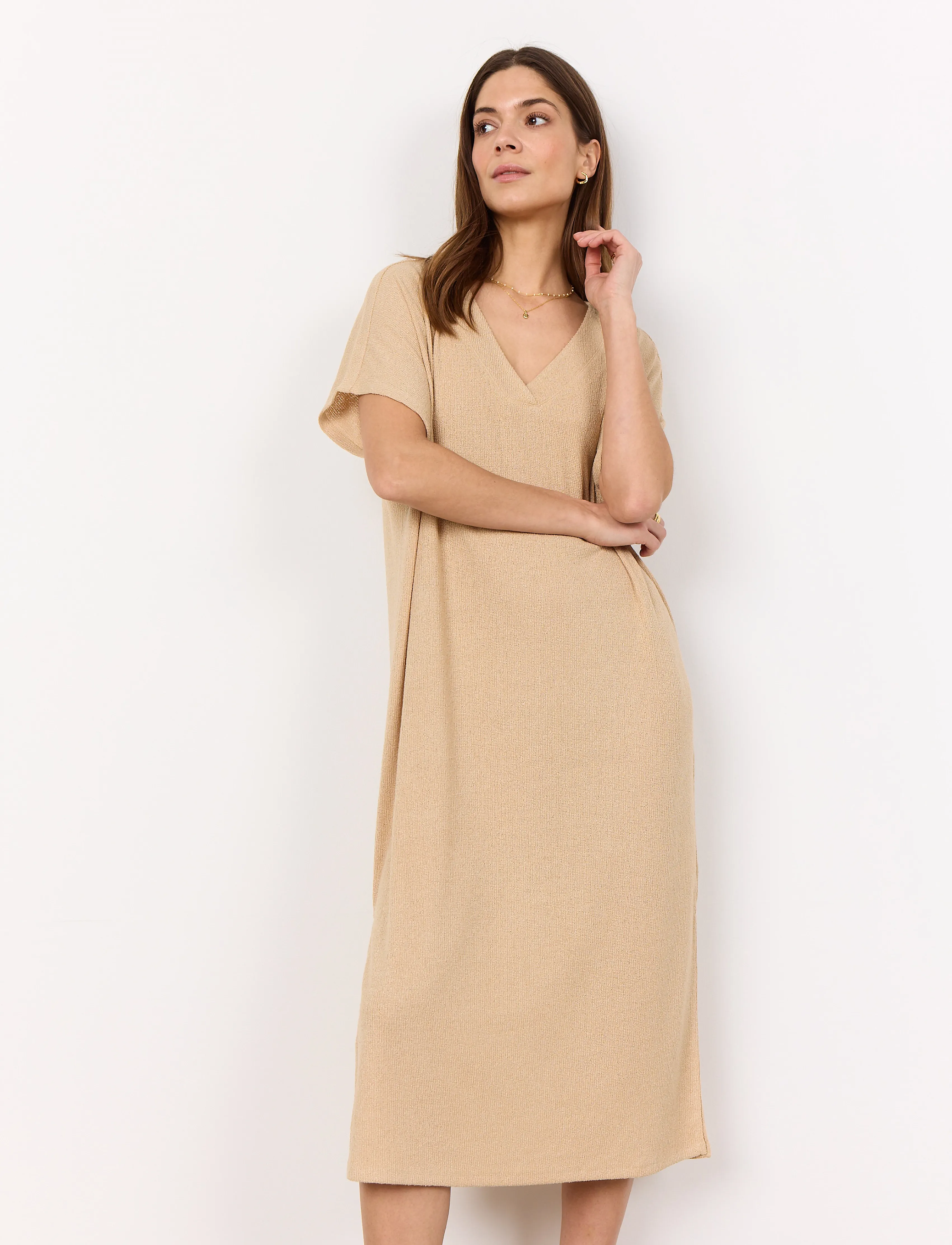 Soyaconcept Sc-Delia, XL, Beige, Kjoler > Knælange Og Midi, Dame