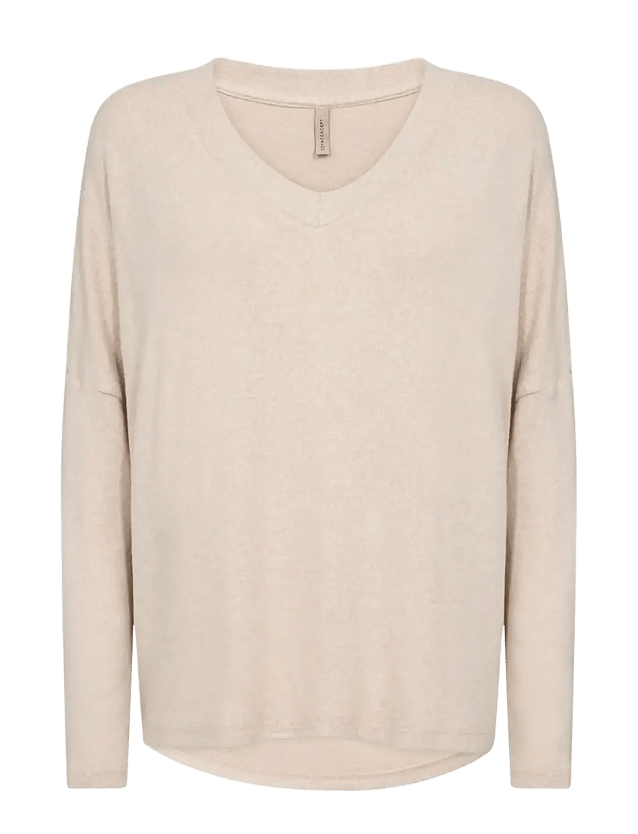 Soyaconcept - SC-BIARA - striktrøjer - cream melange - 1