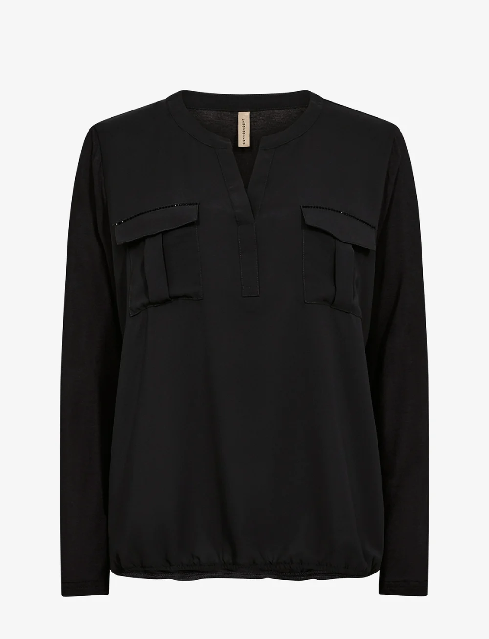 Soyaconcept - SC-HERMINE - long sleeved blouses - black - 0