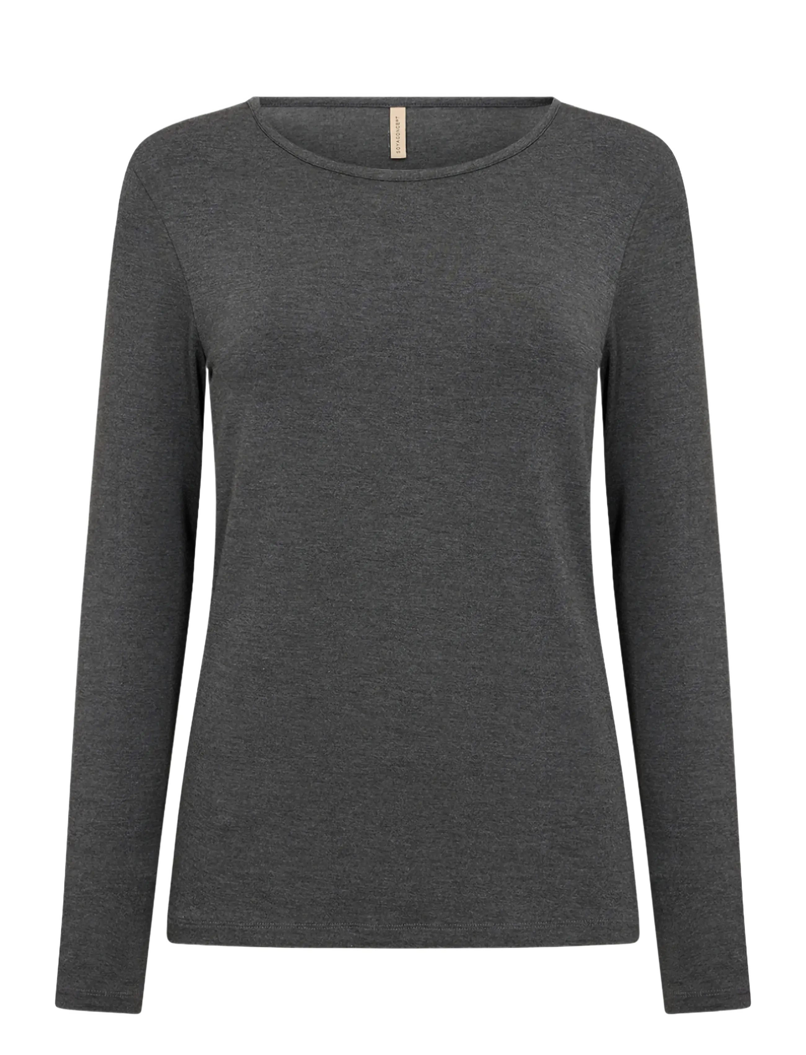 Soyaconcept - SC-MARICA - langärmlige tops - 99870 dark earth melange - 1