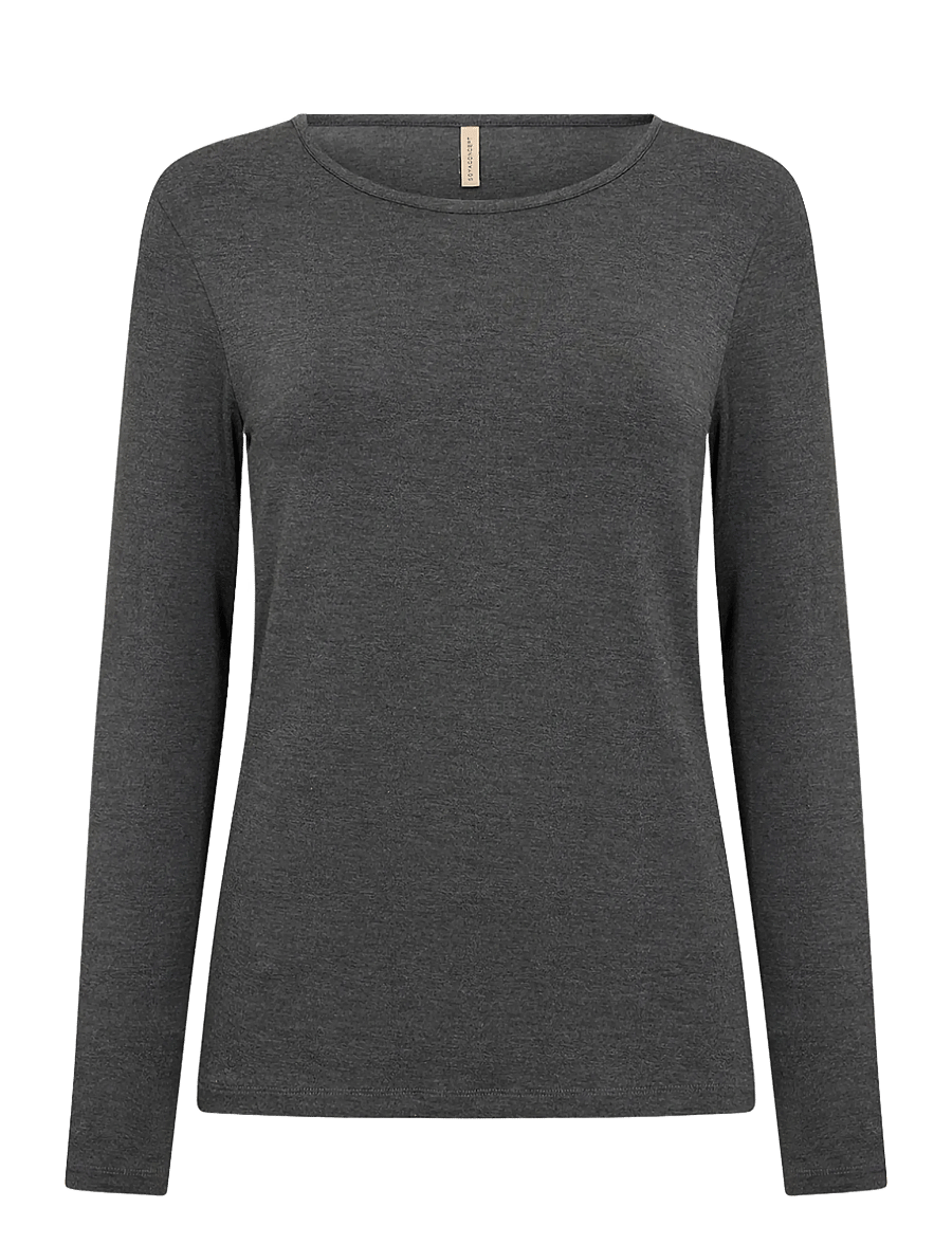 Soyaconcept - SC-MARICA - langärmlige tops - 99870 dark earth melange - 1