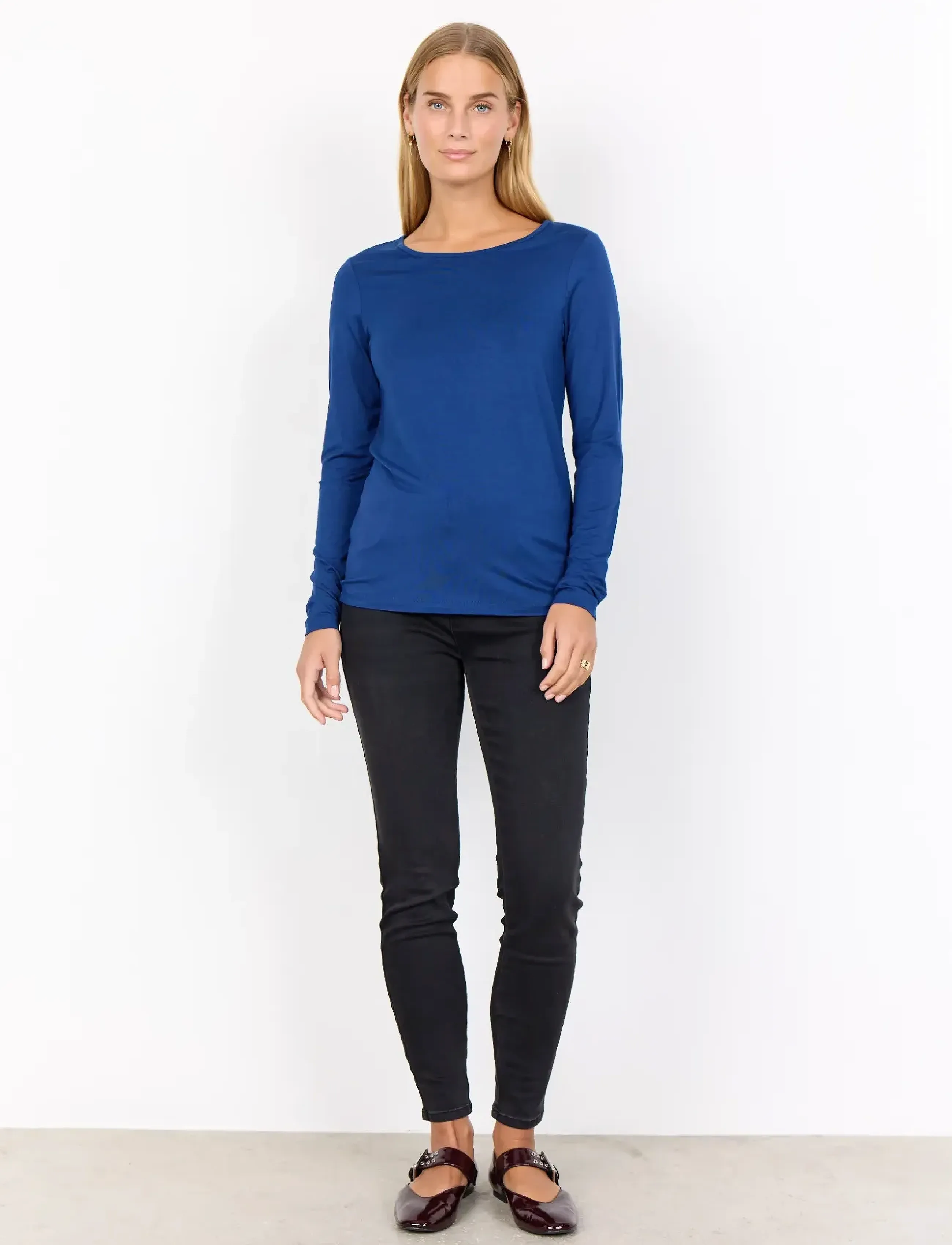 Soyaconcept - SC-MARICA - long-sleeved tops - 6832 estate blue - 4