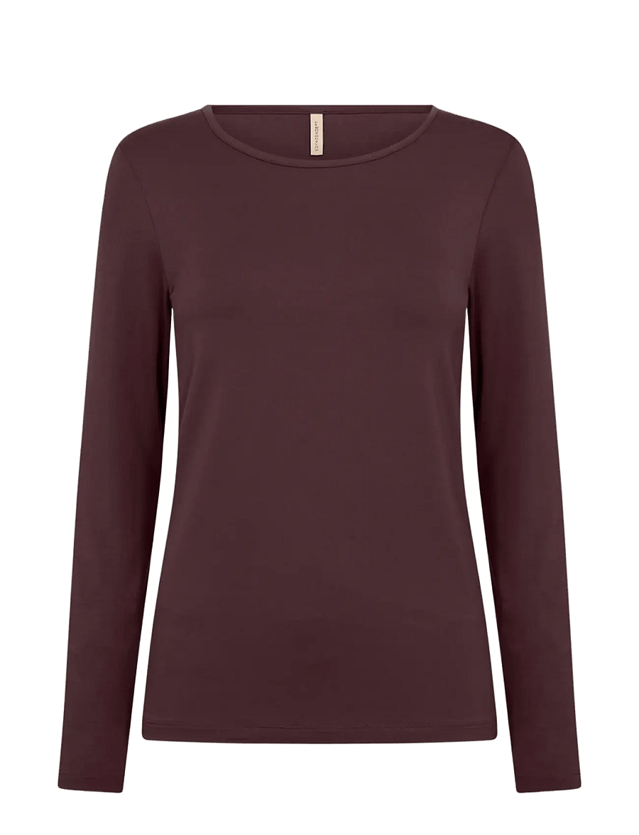 Soyaconcept - SC-MARICA - langärmlige tops - 8980 chocolate plum - 1