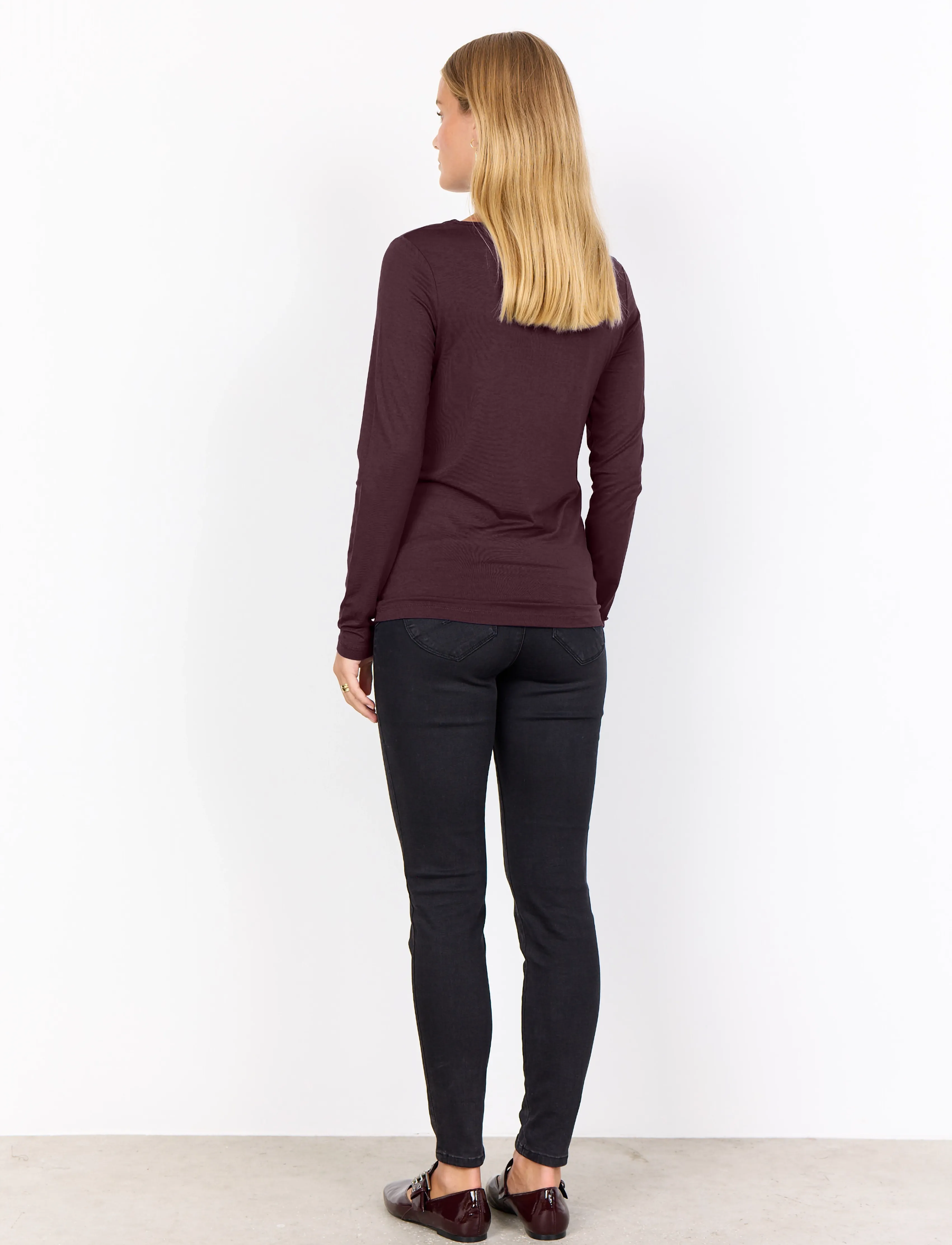 Soyaconcept - SC-MARICA - langärmlige tops - 8980 chocolate plum - 4