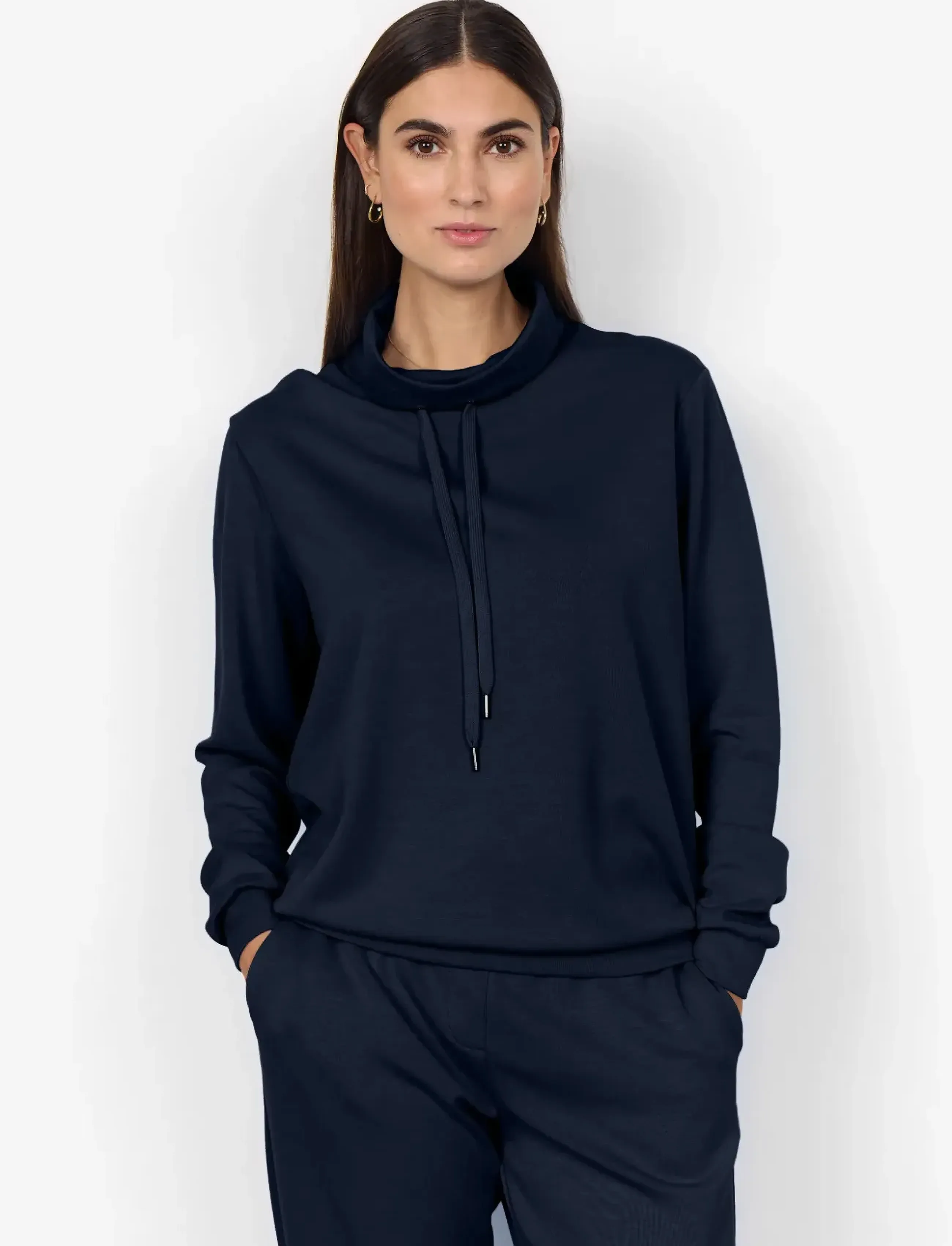 Soyaconcept - SC-BANU - kapuutsiga dressipluusid - navy - 0