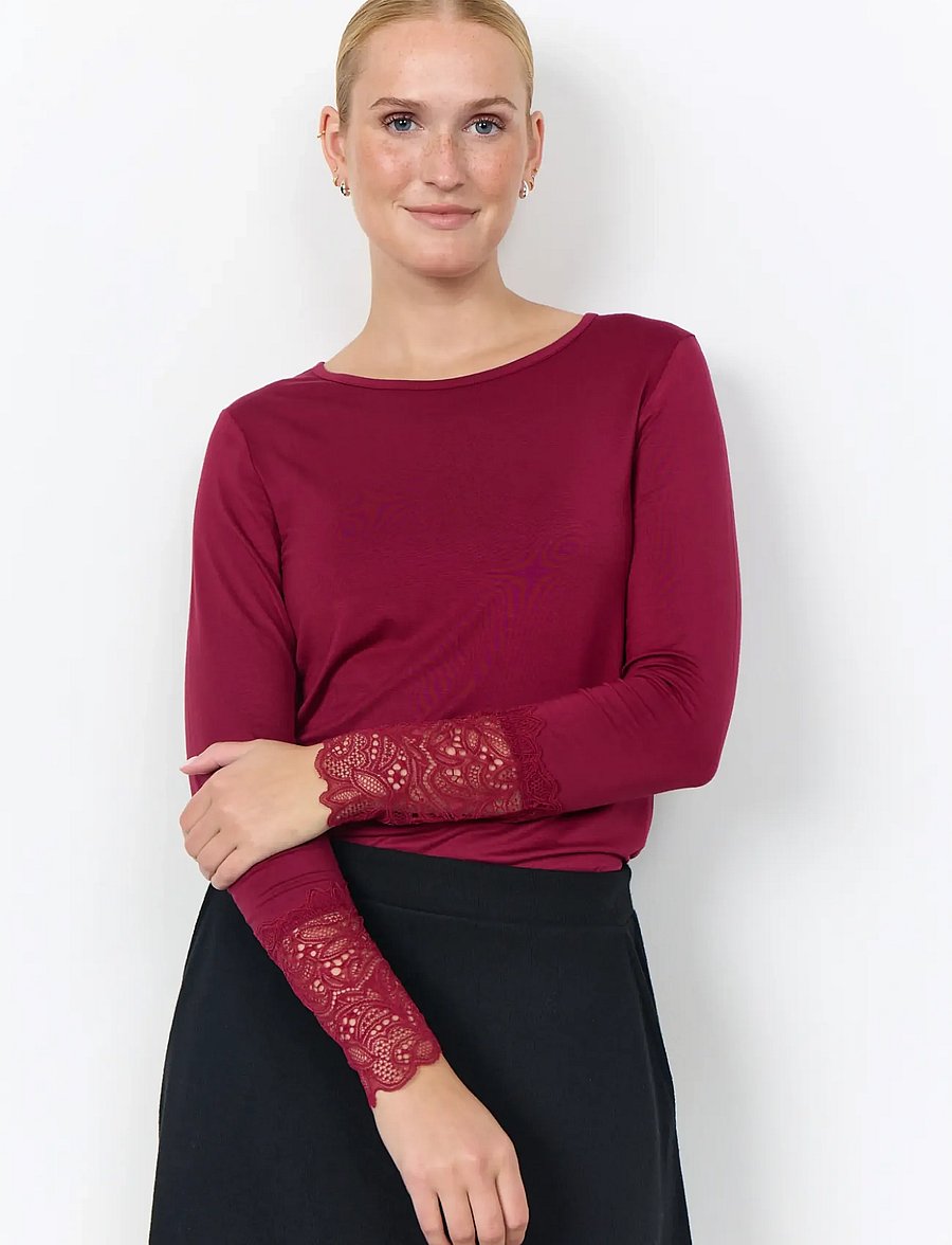 Soyaconcept - SC-MARICA - langärmlige tops - 4660 rhododendron - 0