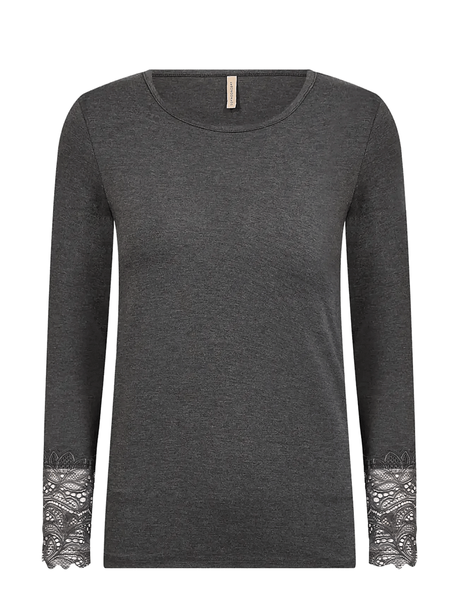 Soyaconcept - SC-MARICA - pikkade varrukatega topid - 99870 dark earth melange - 1