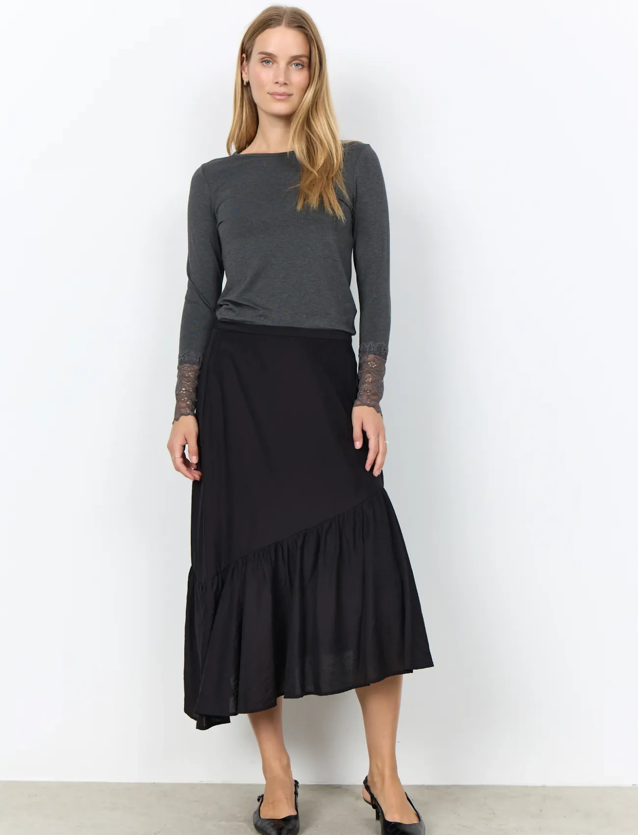 Soyaconcept - SC-MARICA - pikkade varrukatega topid - 99870 dark earth melange - 4