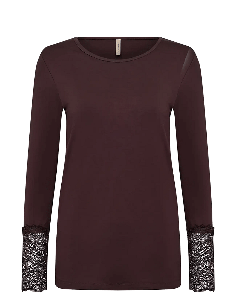 Soyaconcept - SC-MARICA - langärmlige tops - 8980 chocolate plum - 1