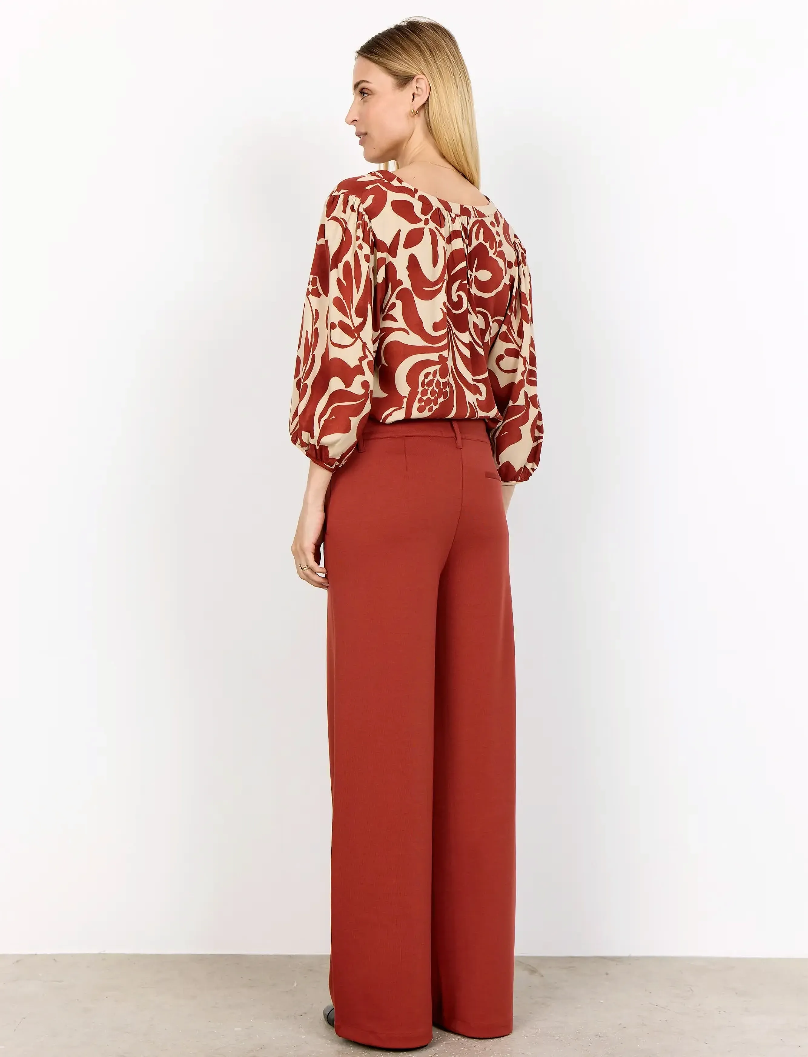 Soyaconcept - SC-DANIELA - laia säärega püksid - 4577 mineral red - 3