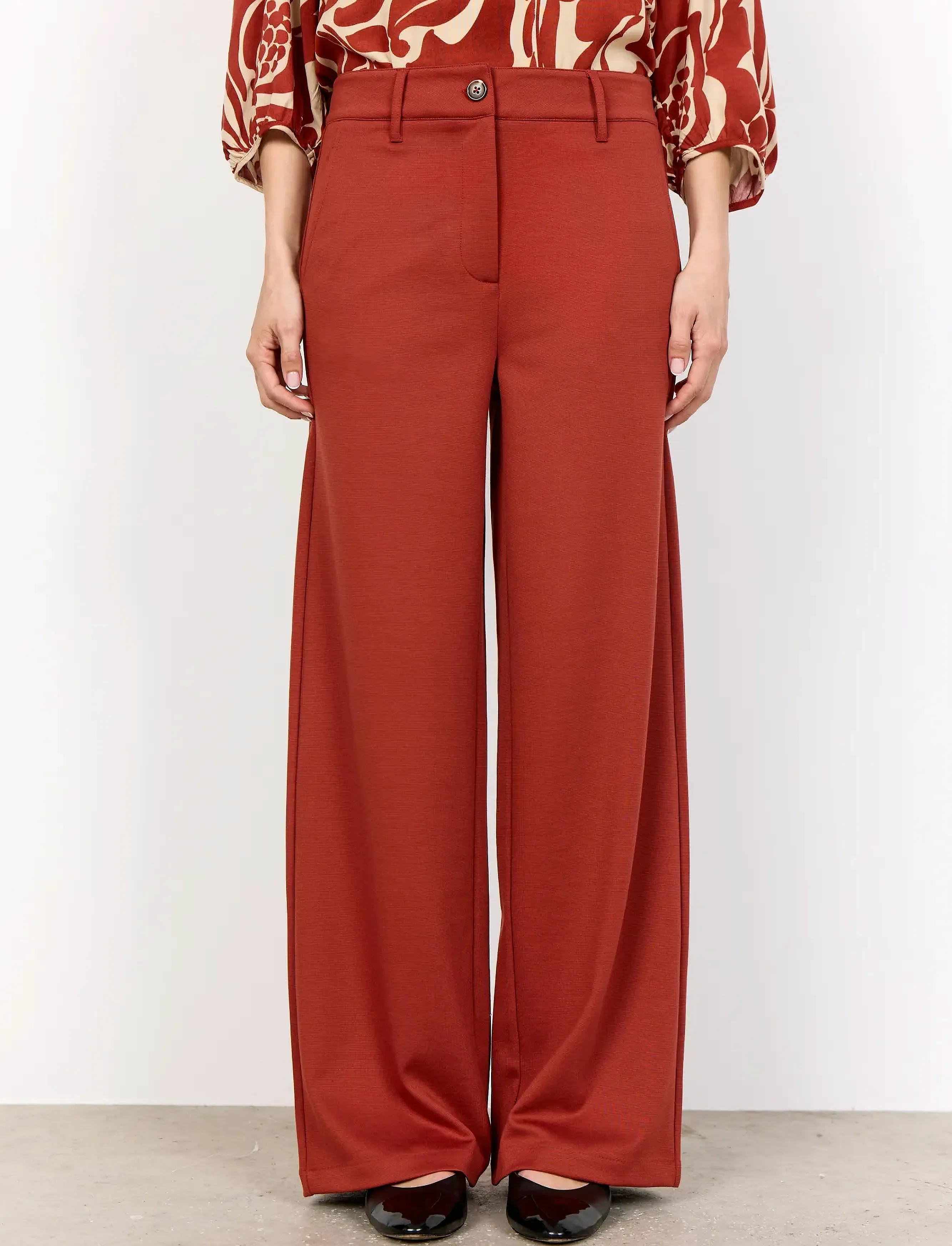 Soyaconcept - SC-DANIELA - laia säärega püksid - 4577 mineral red - 4