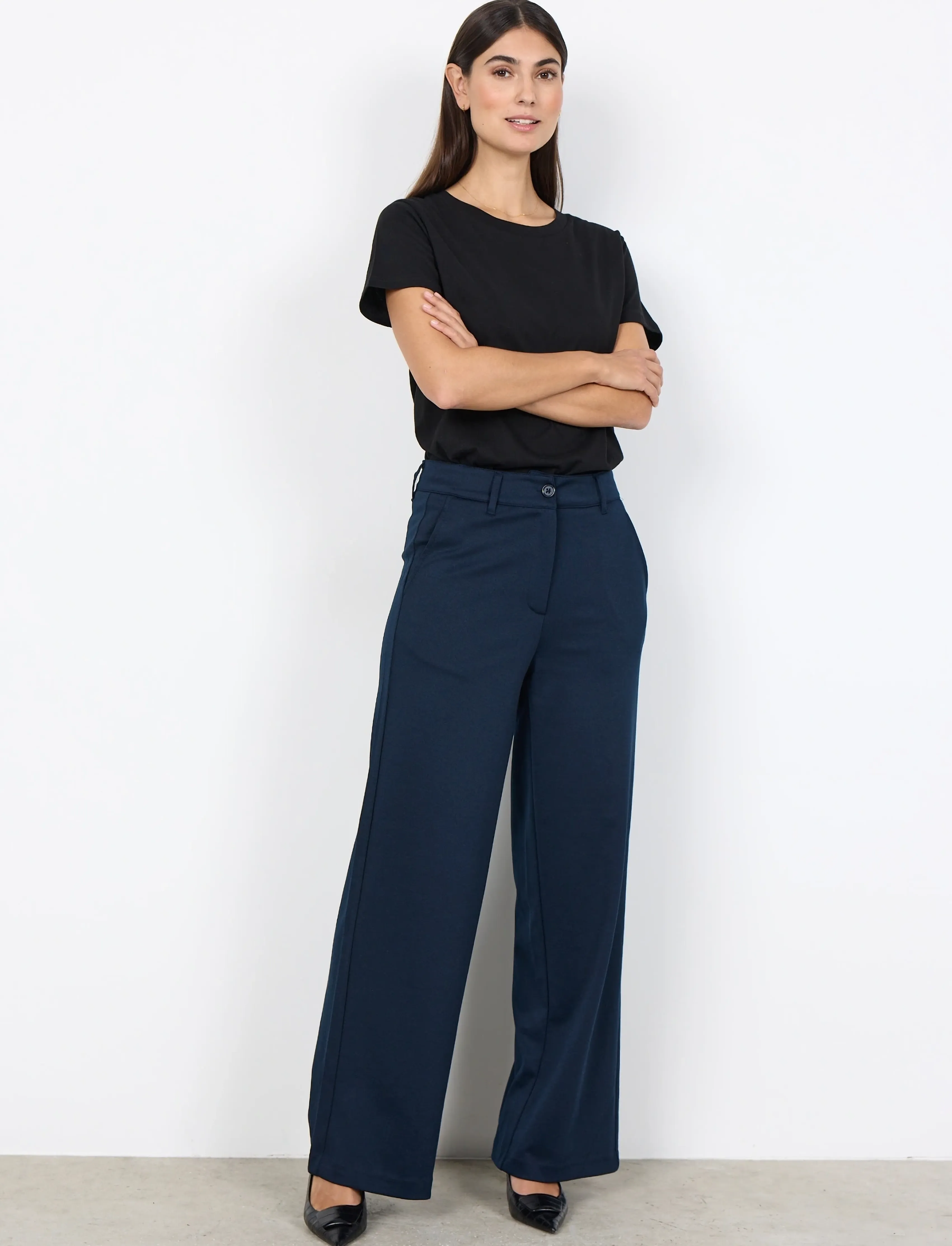 Soyaconcept Sc-Daniela, 34, Navy, Bukser > Brede Ben, Dame