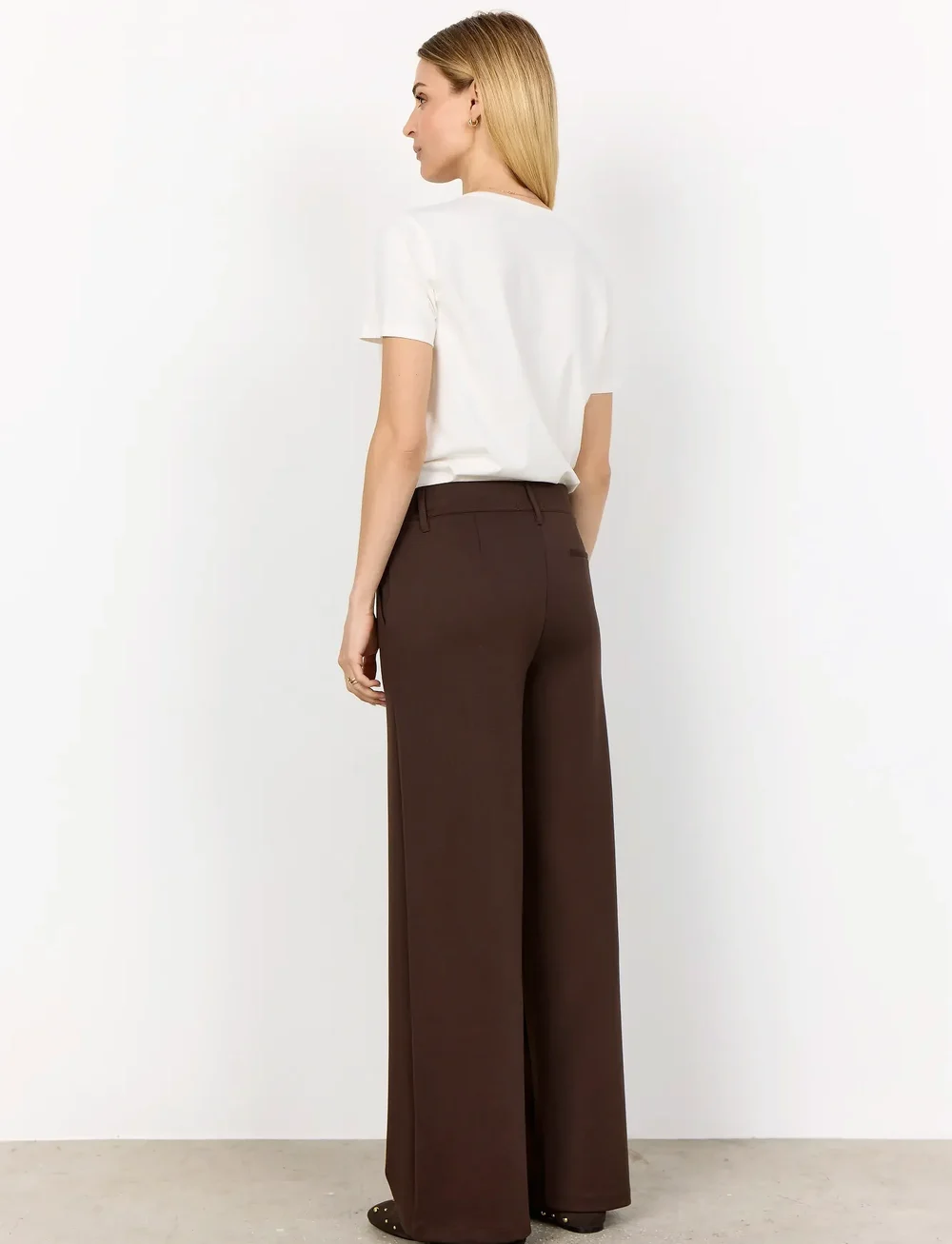 Soyaconcept - SC-DANIELA - bukser med brede ben - 8694 hot fudge - 3