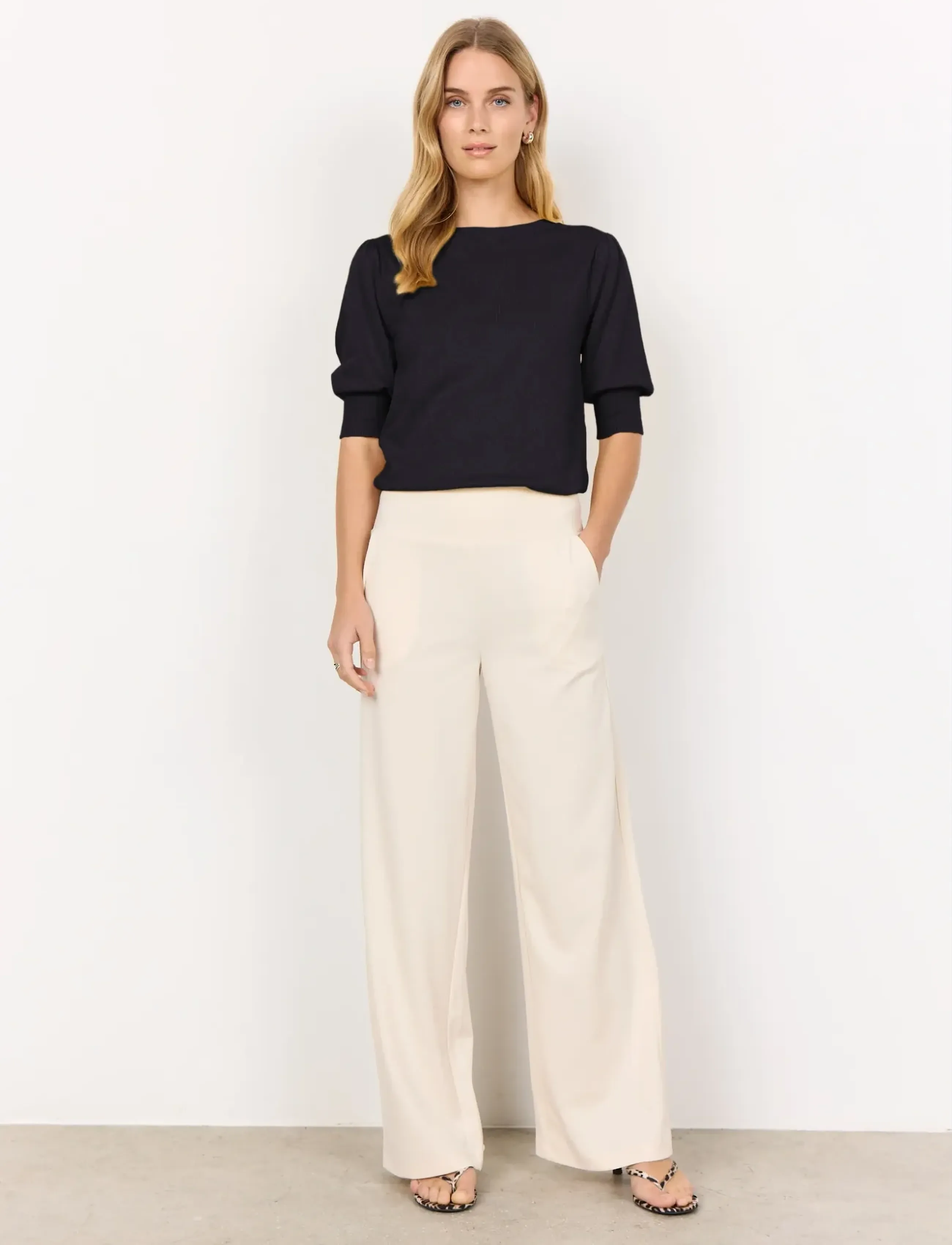 Soyaconcept SC-SIHAM - Hosen mit weitem Bein - 1620 CREAM / cream