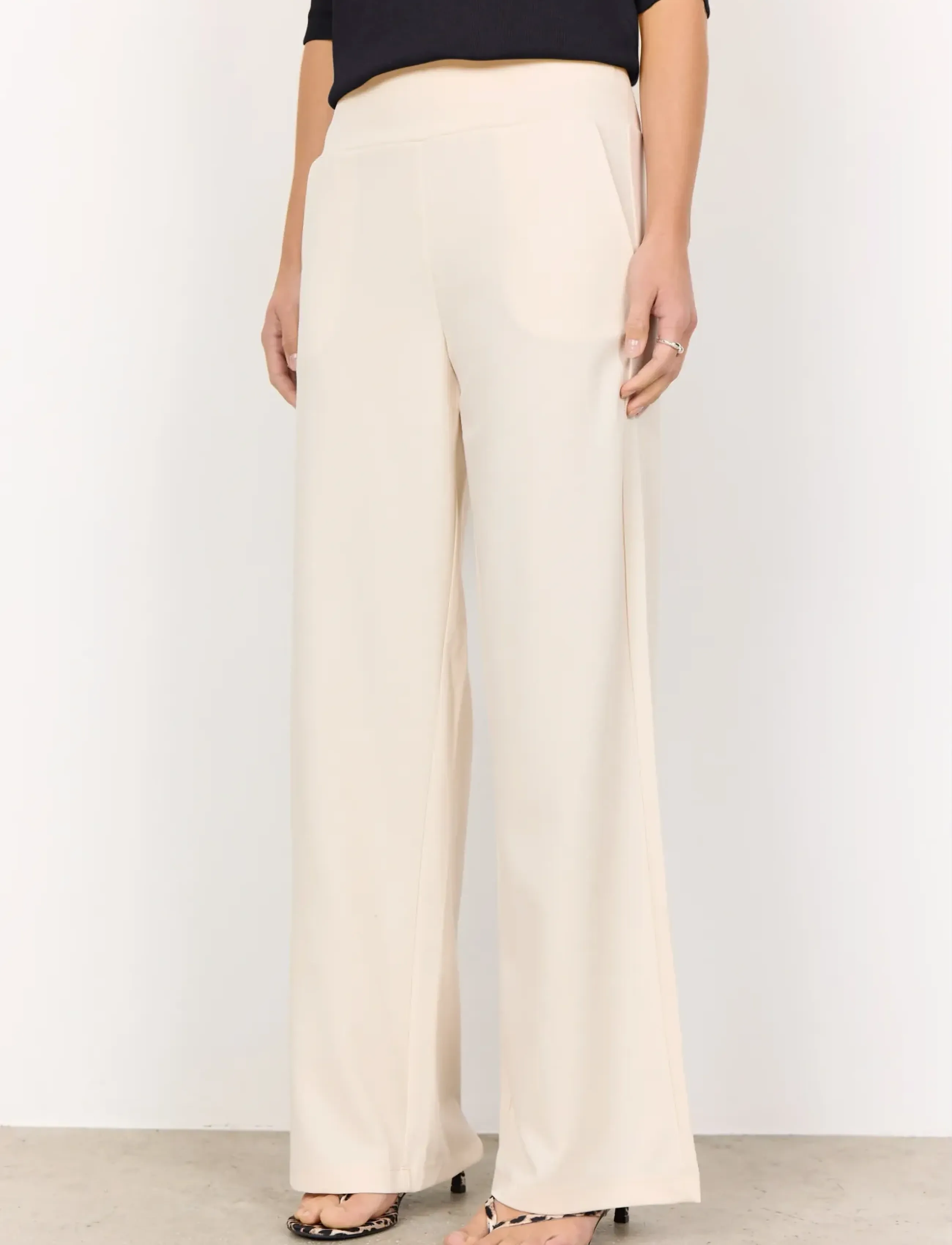 Soyaconcept - SC-SIHAM - laia säärega püksid - 1620 cream - 4