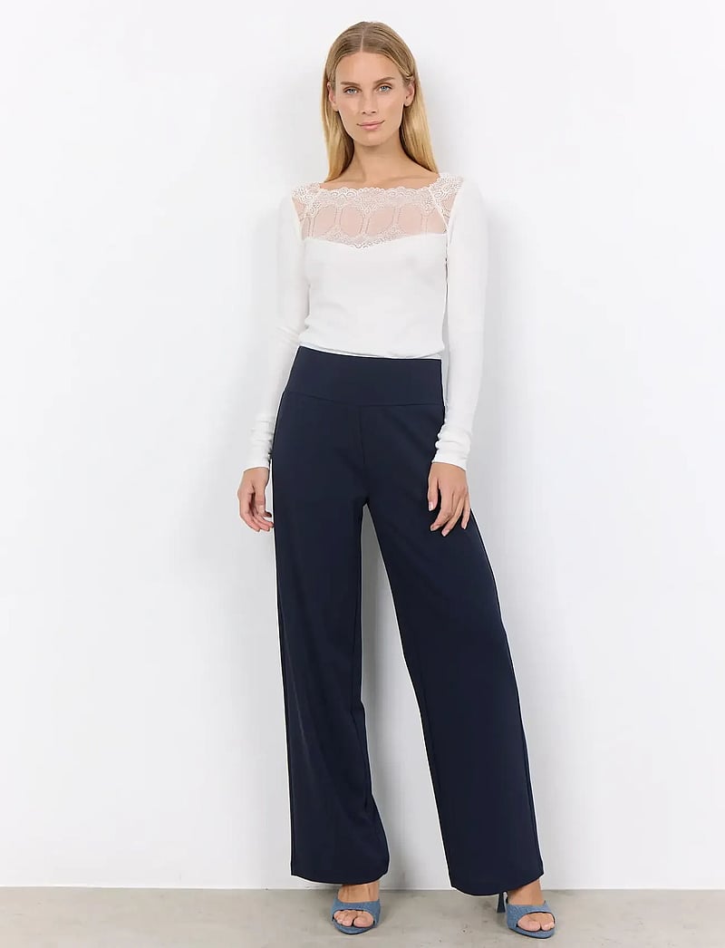 Soyaconcept - SC-SIHAM - bukser med brede ben - navy - 0