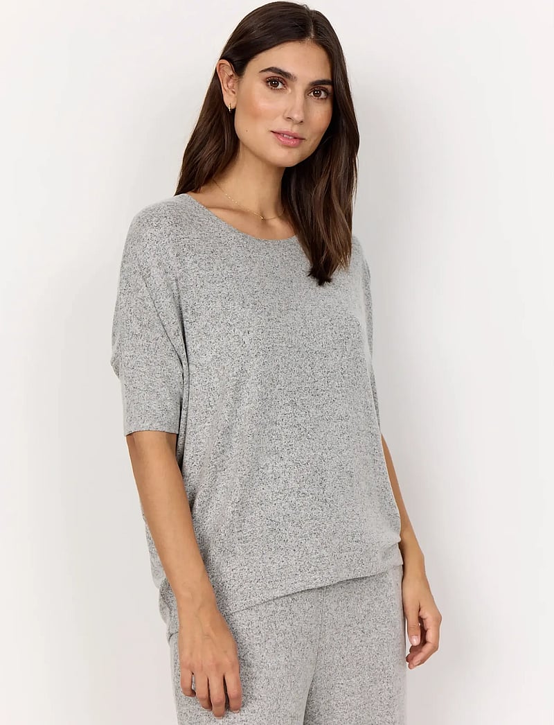 Soyaconcept - SC-BIARA - t-shirts - lt grey melange - 0