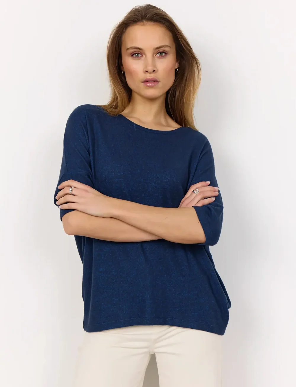Soyaconcept - SC-BIARA - t-shirts - navy melange - 0