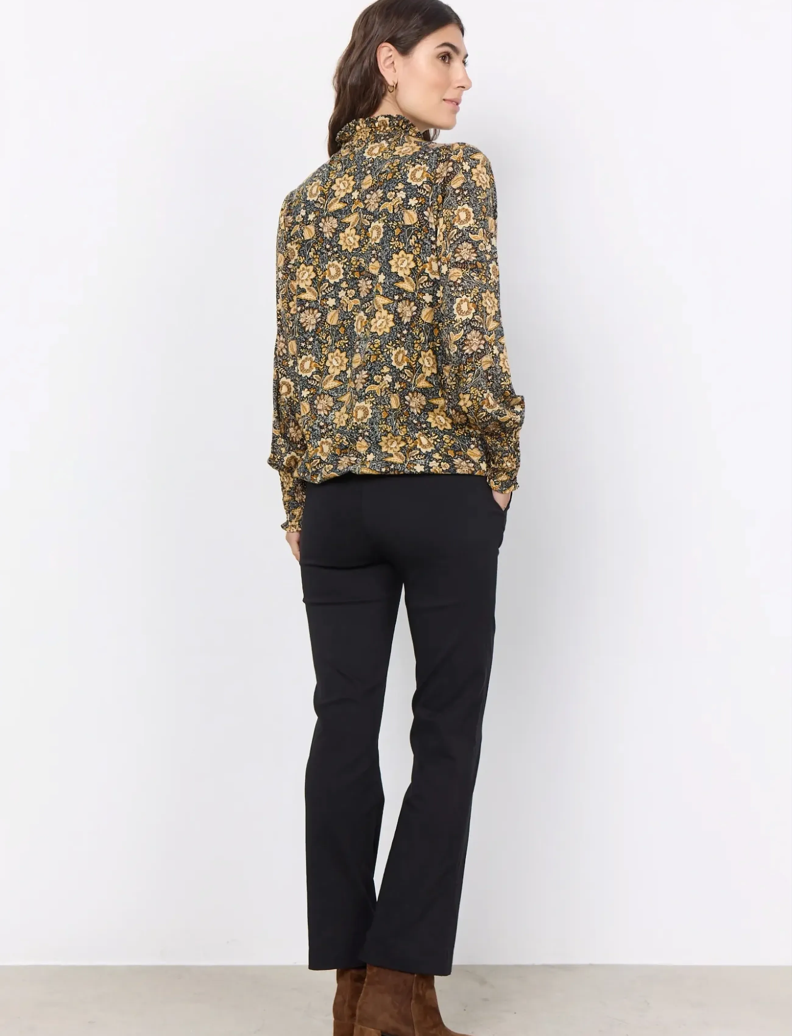 Soyaconcept - SC-FELICITY AOP - langærmede bluser - black combi - 3