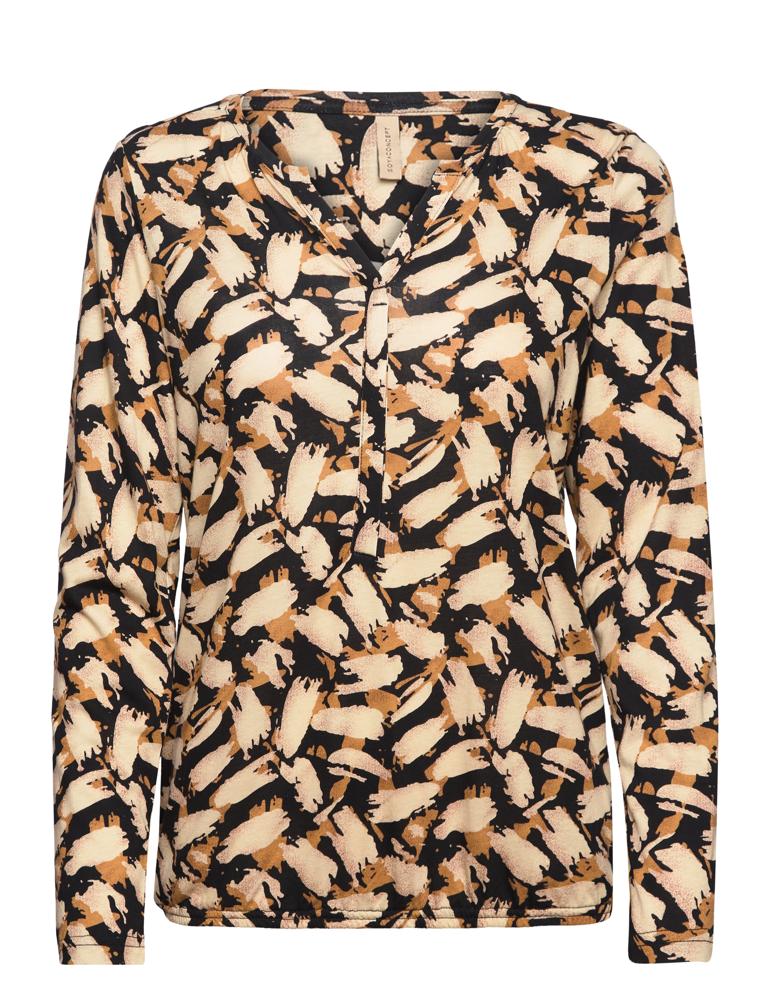 Soyaconcept SC-FELICITY AOP - Bluser - GOLDEN YELLOW COMBI / beige