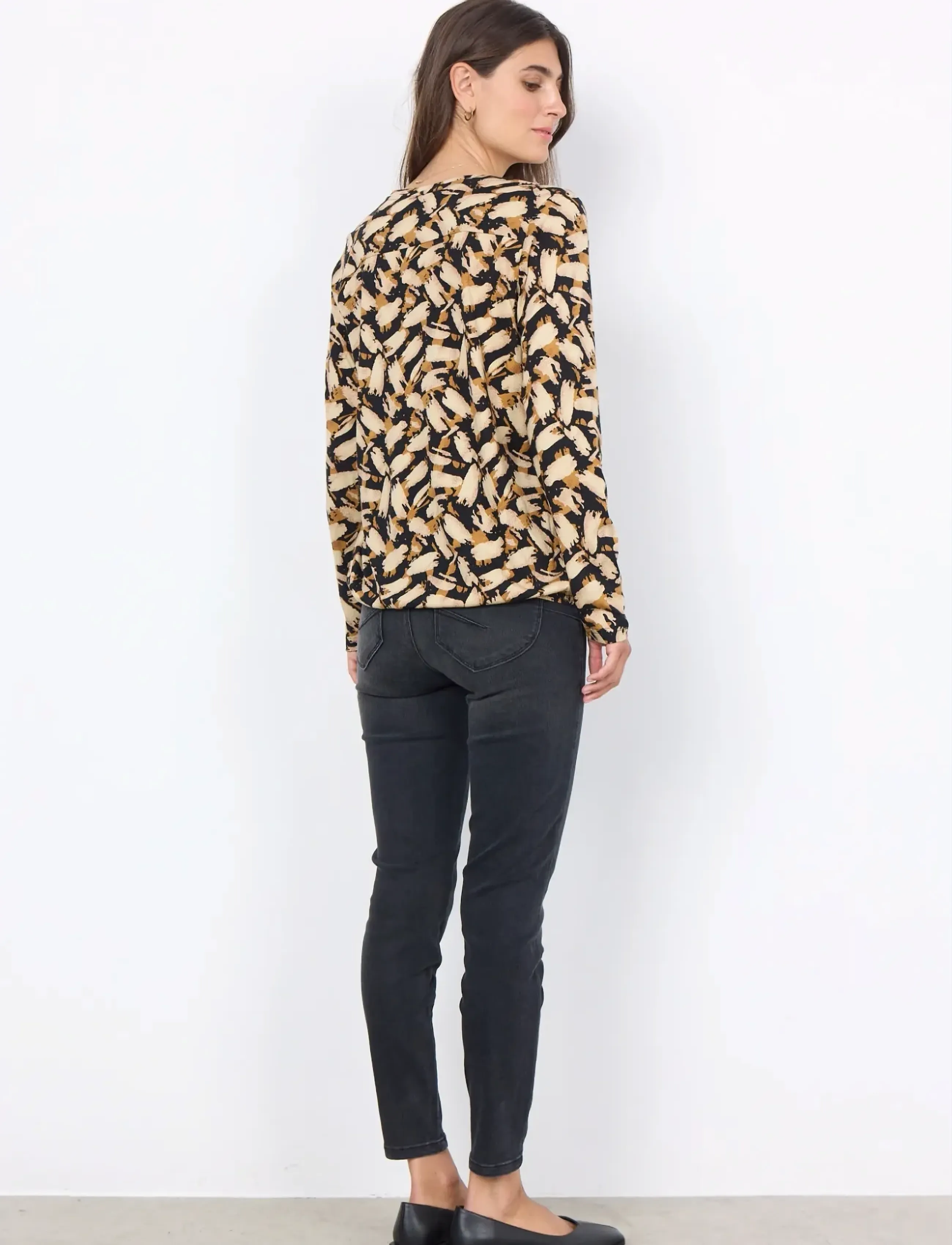 Soyaconcept - SC-FELICITY AOP - long-sleeved blouses - golden yellow combi - 3