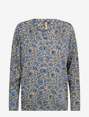 Soyaconcept - SC-FELICITY AOP - blouses met lange mouwen - crystal blue combi - 0