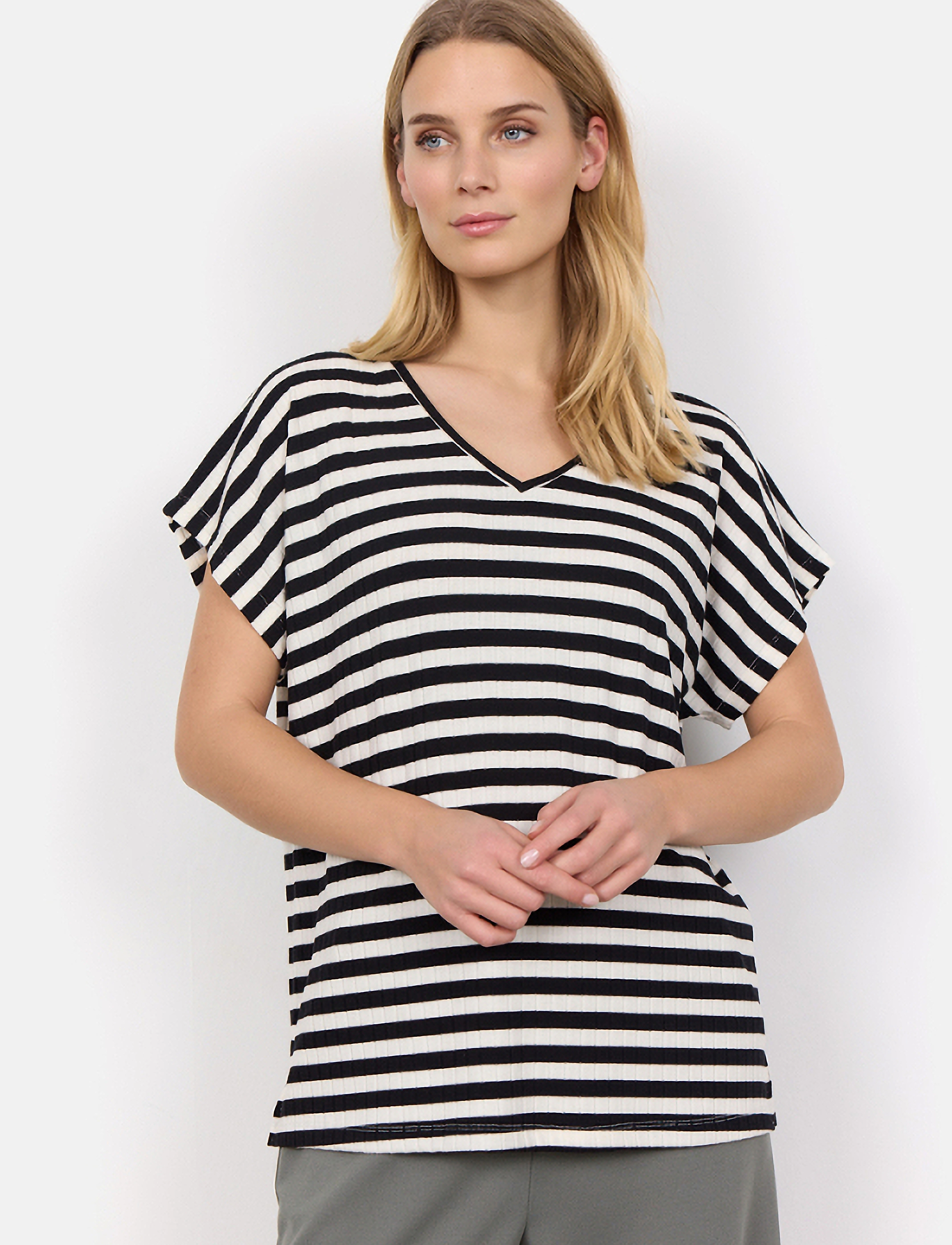 Soyaconcept Sc-Kaiza, XS, Black, T-Shirts & Toppe > Kortærmede, Dame
