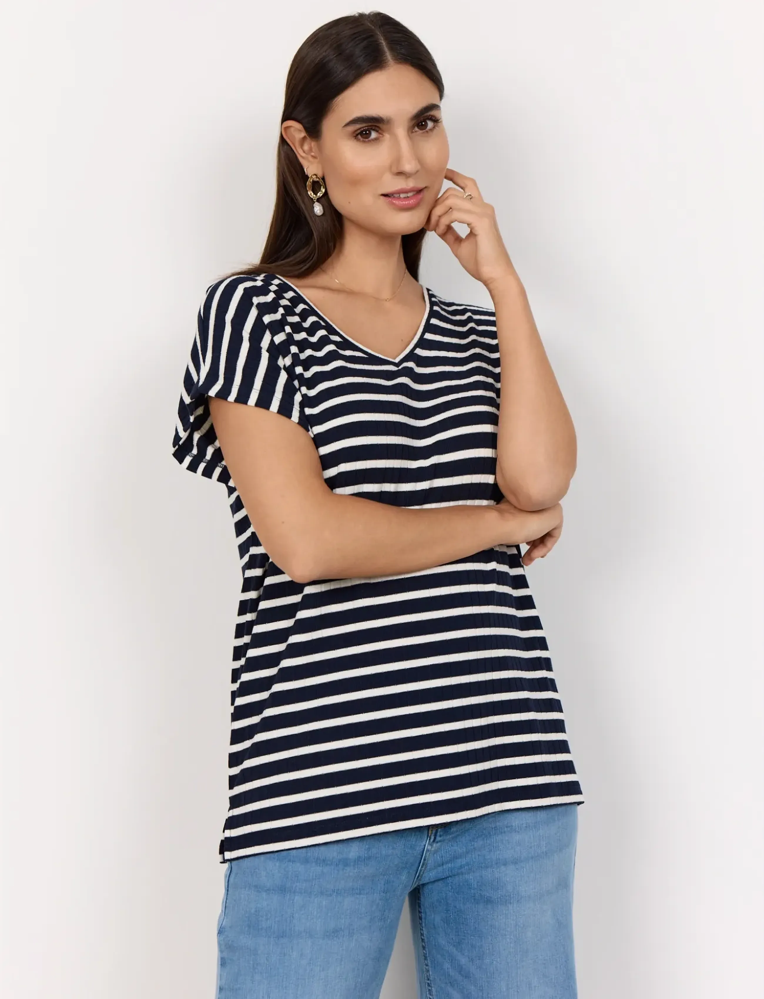 Soyaconcept SC-KAIZA - T-Shirts & Tops - NAVY COMBI / navy